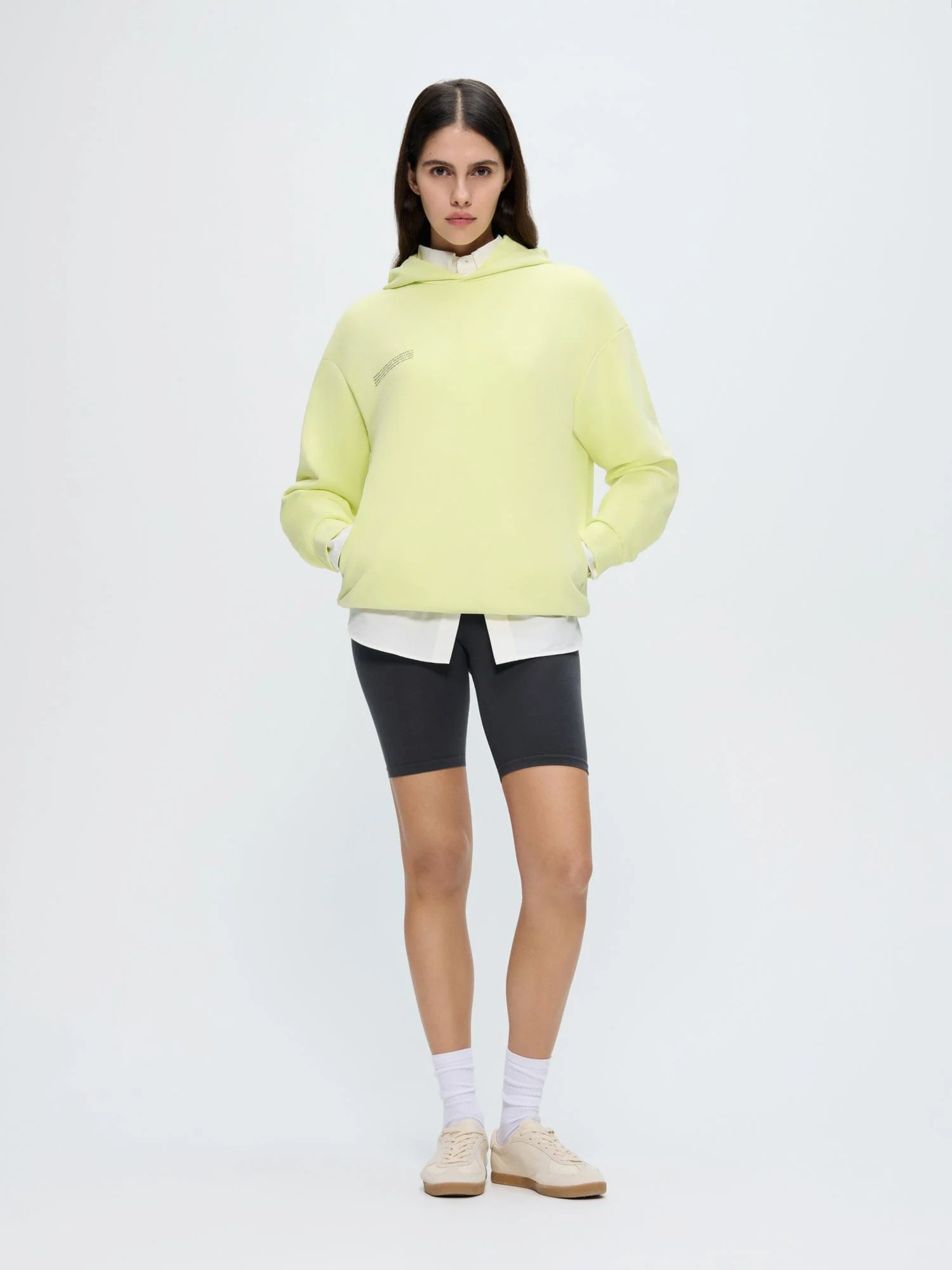 Womens 365 Midweight Hoodie—Soft Lime - Image 3