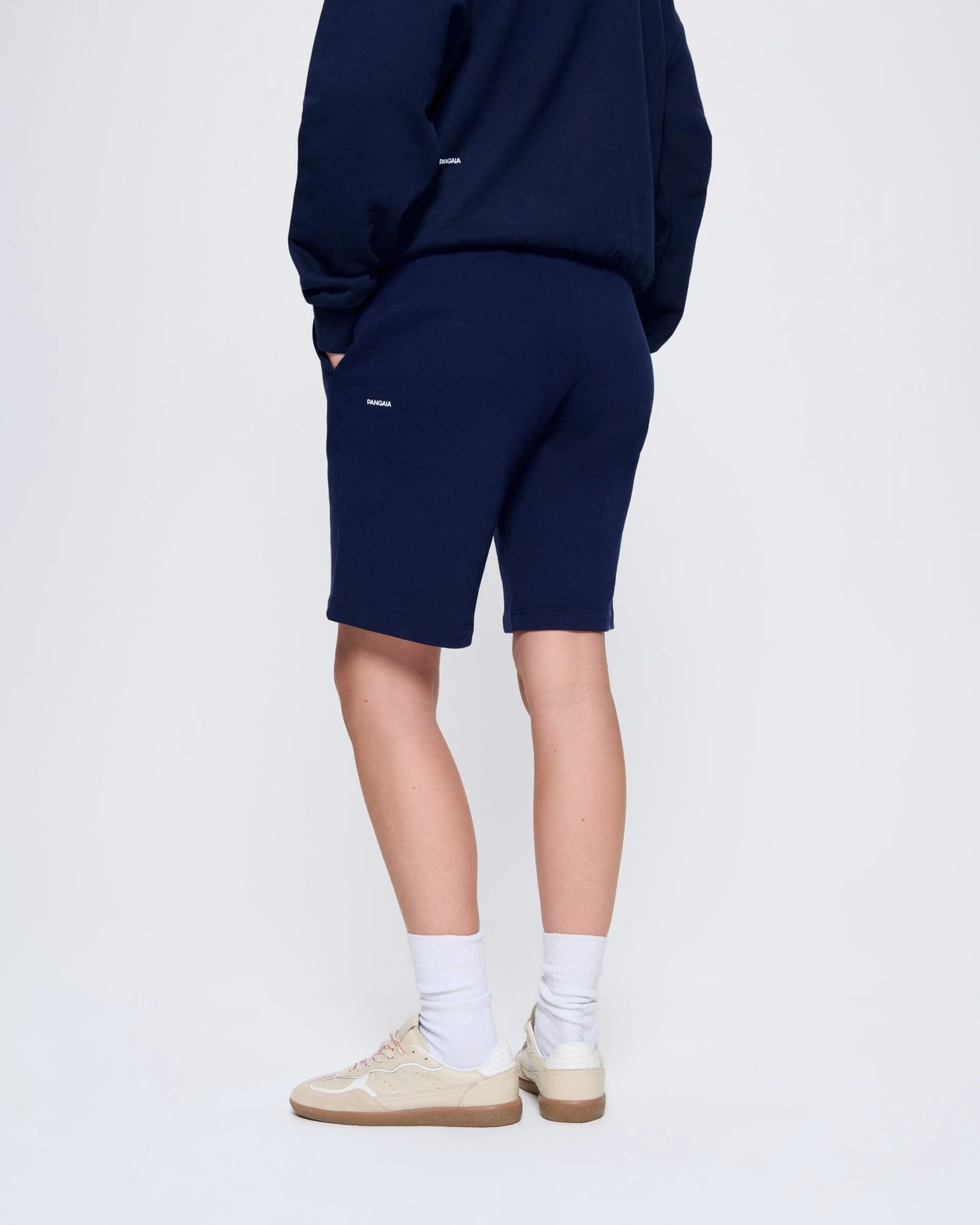 Womens 365 Midweight Long Shorts—navy - Image 4