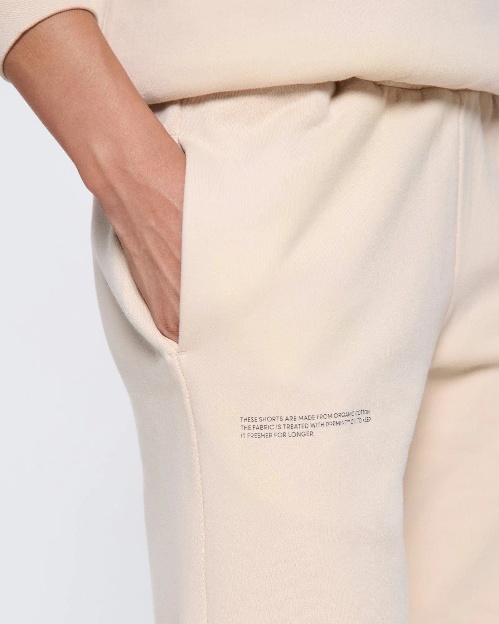 Womens 365 Midweight Long Shorts—sand - Image 4