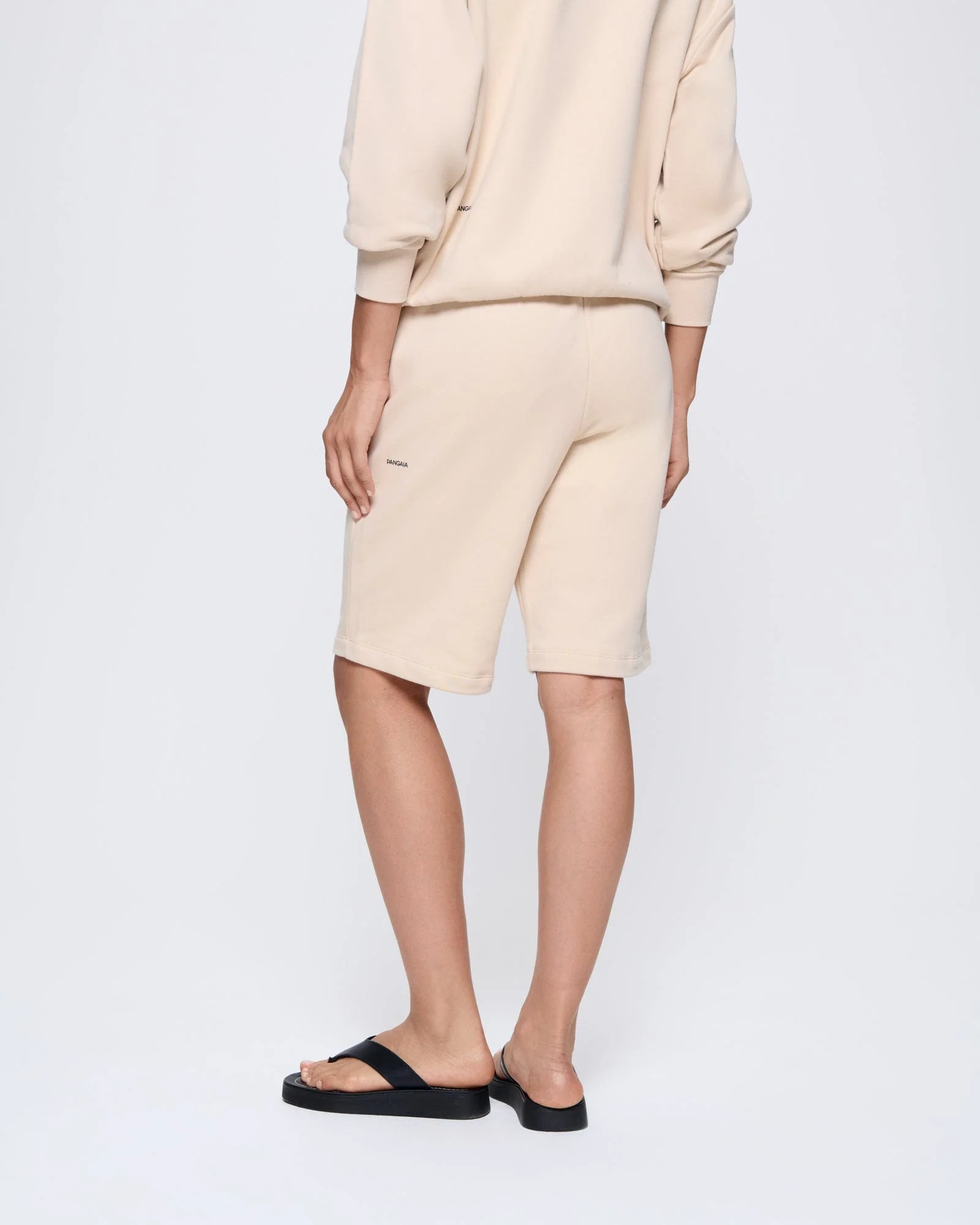 Womens 365 Midweight Long Shorts—sand - Image 5