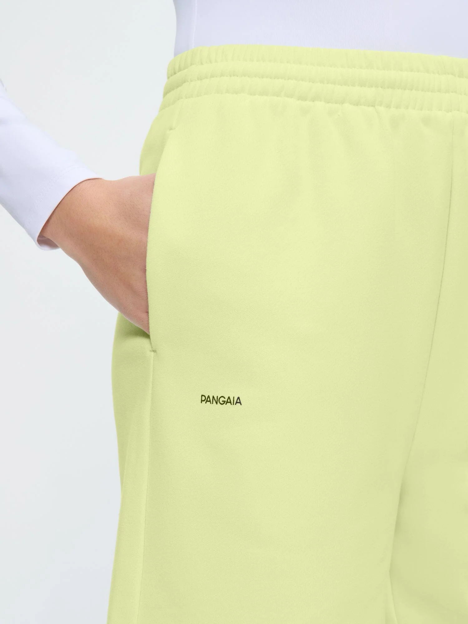 Womens 365 Midweight Mid Length Shorts—Soft Lime - Image 4
