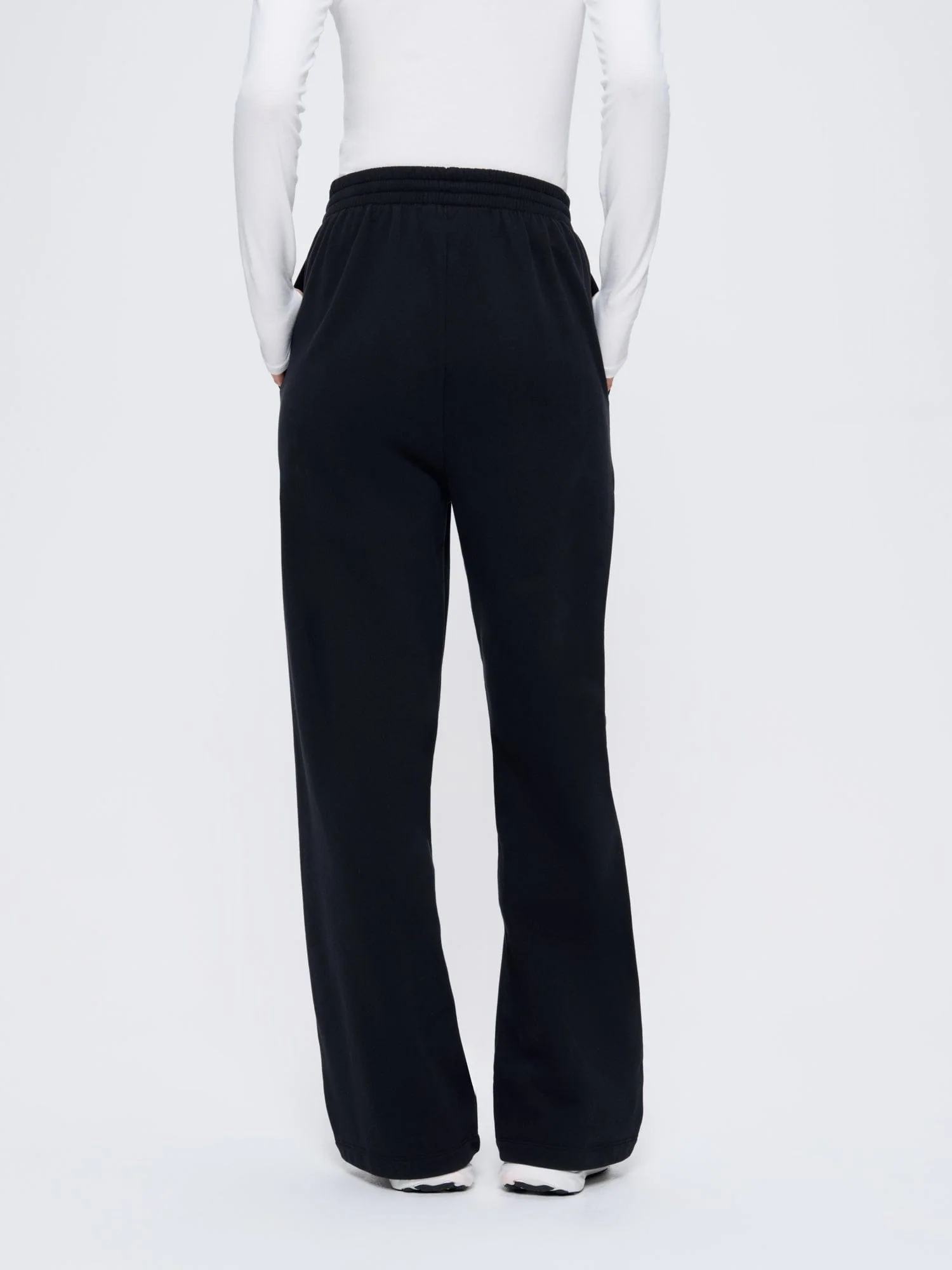 Womens 365 Midweight Straight Leg Track Pants—black - Image 5