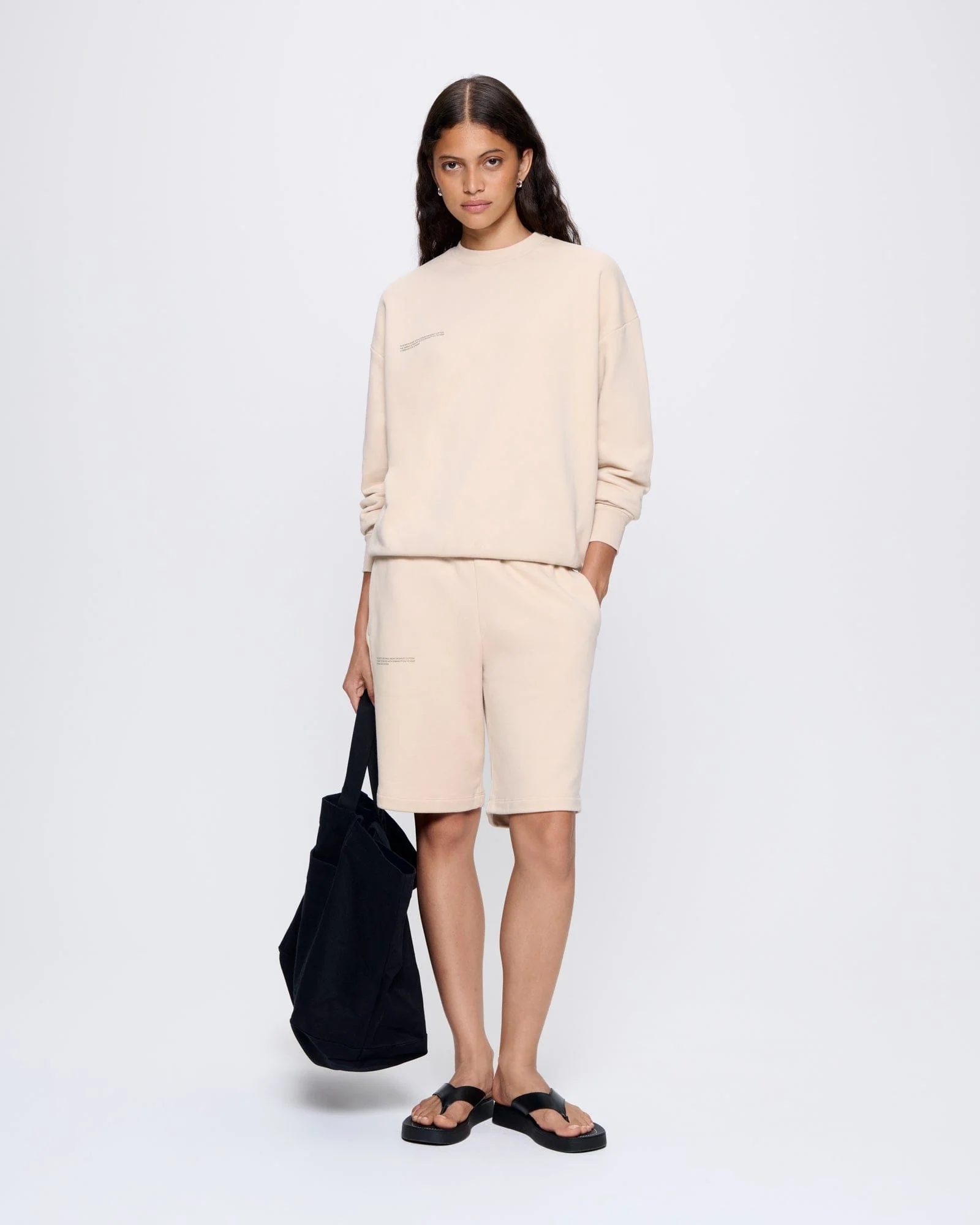 Womens 365 Midweight Sweatshirt—sand - Image 3
