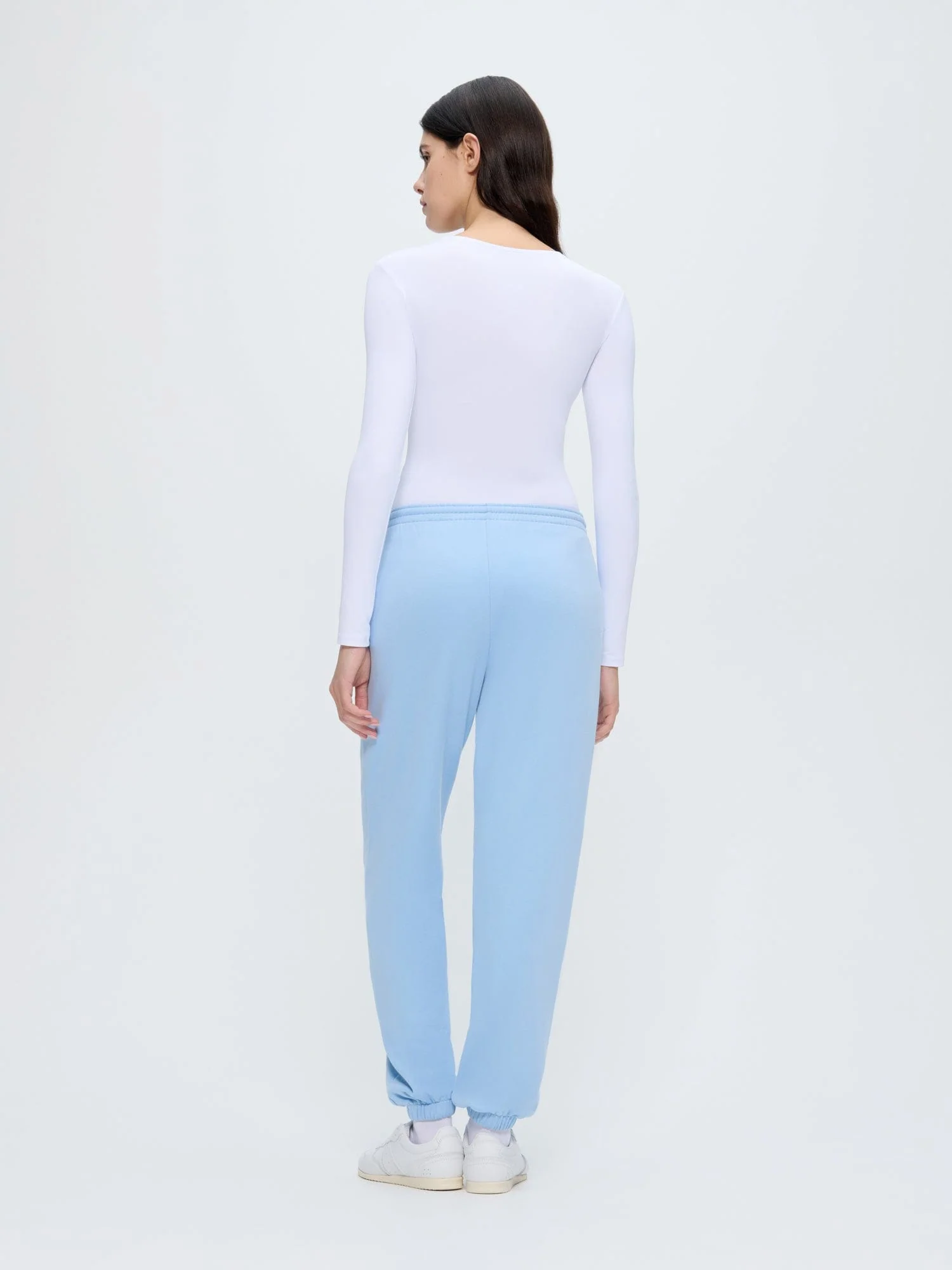 Womens 365 Midweight Track Pants—Dewdrop Blue - Image 5