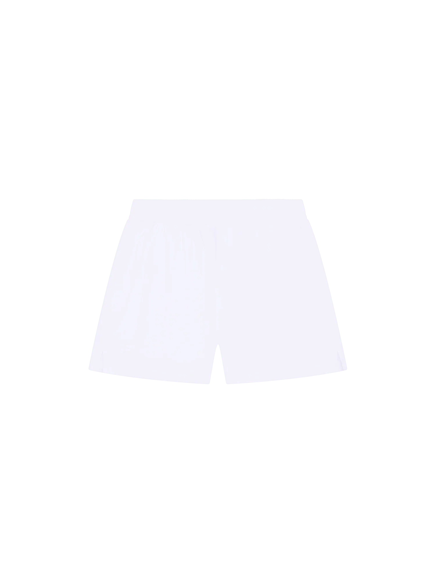 Womens Cotton Poplin Shorts—Off-White - Image 2