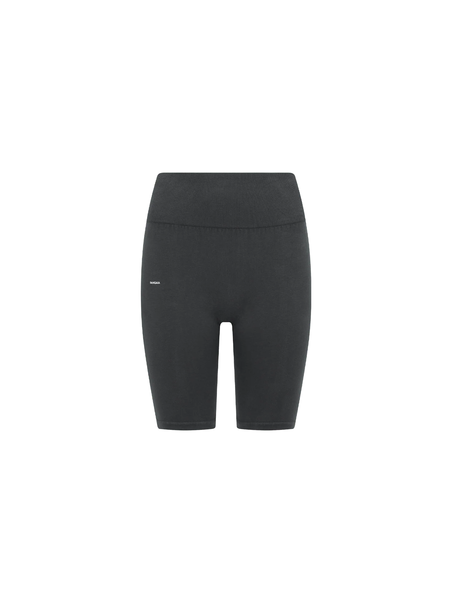 Womens Cotton-Stretch Cycle Shorts—Smoked Black - Image 2