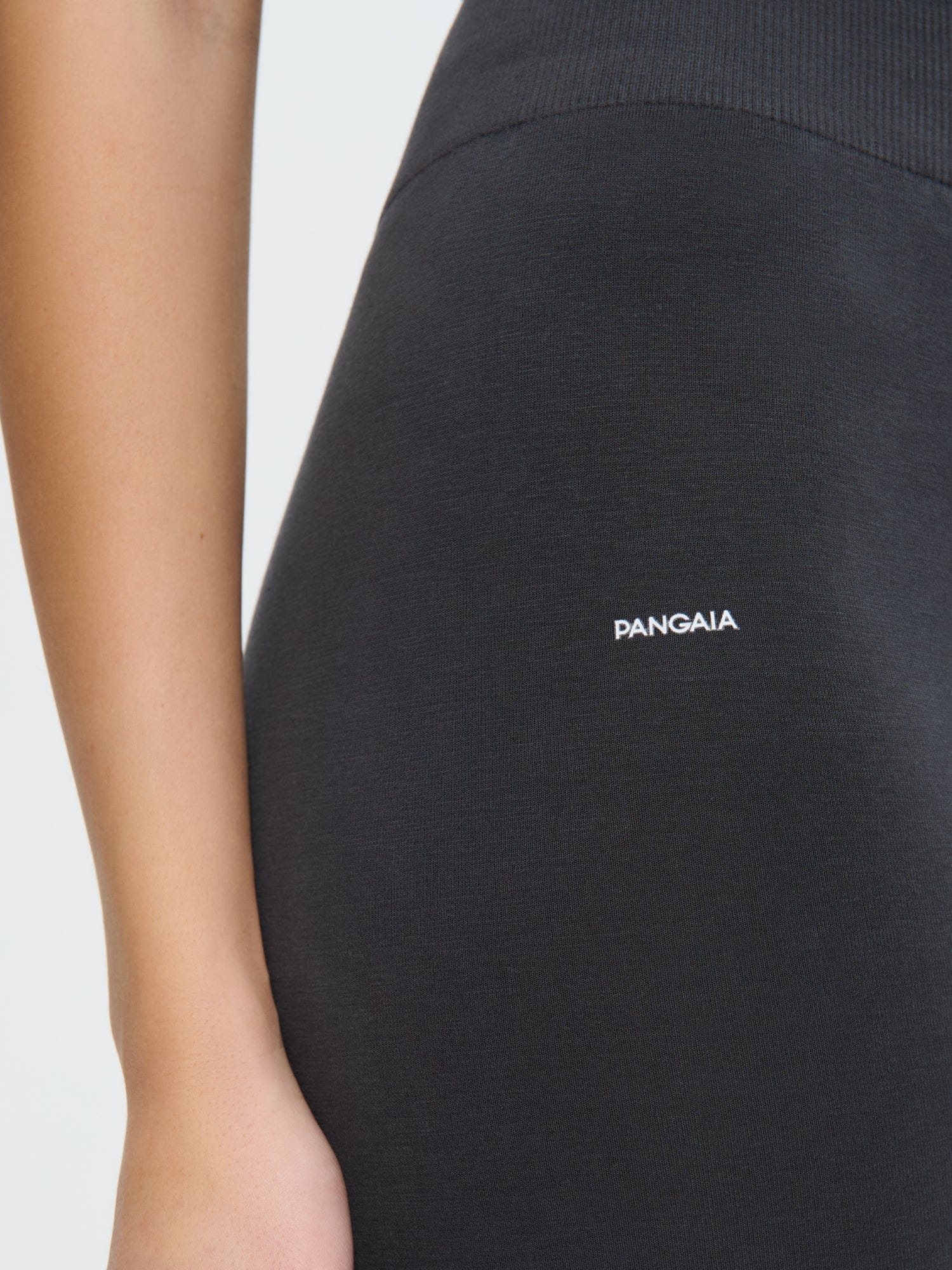 Womens Cotton-Stretch Cycle Shorts—Smoked Black - Image 4
