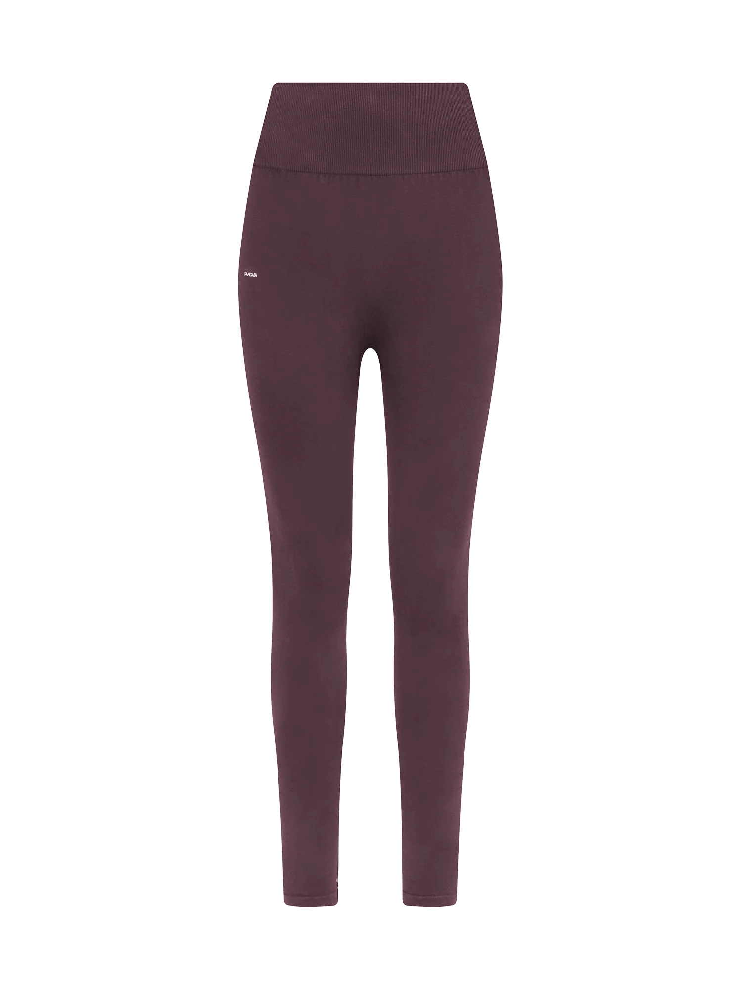 Womens Cotton-Stretch Leggings—Chestnut Maroon - Image 2