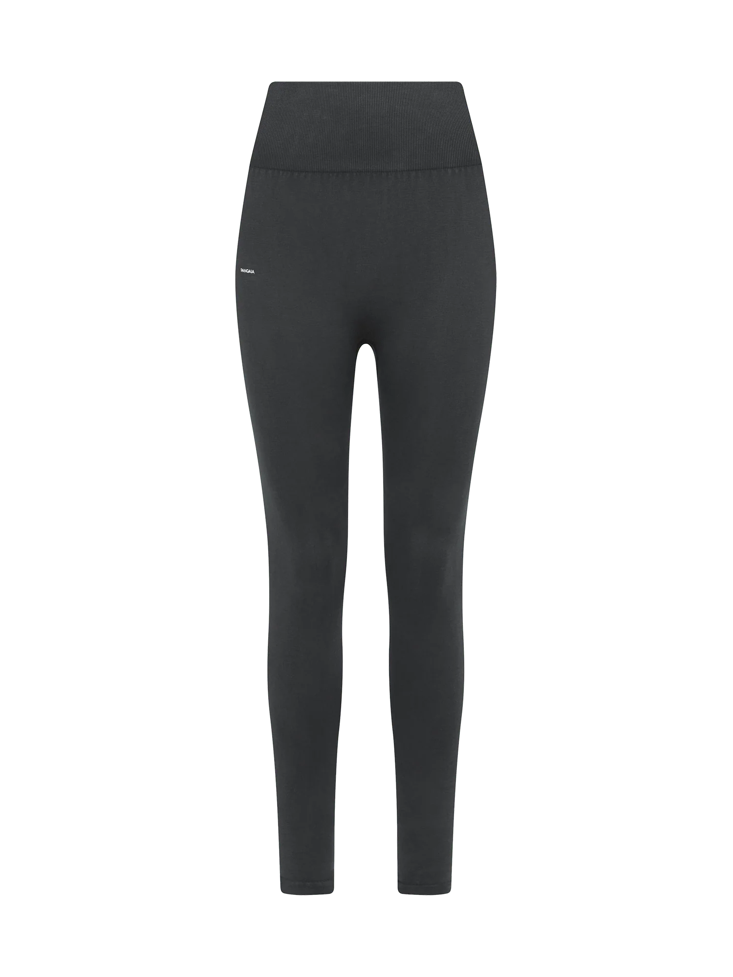 Womens Cotton-Stretch Leggings—Smoked Black - Image 2