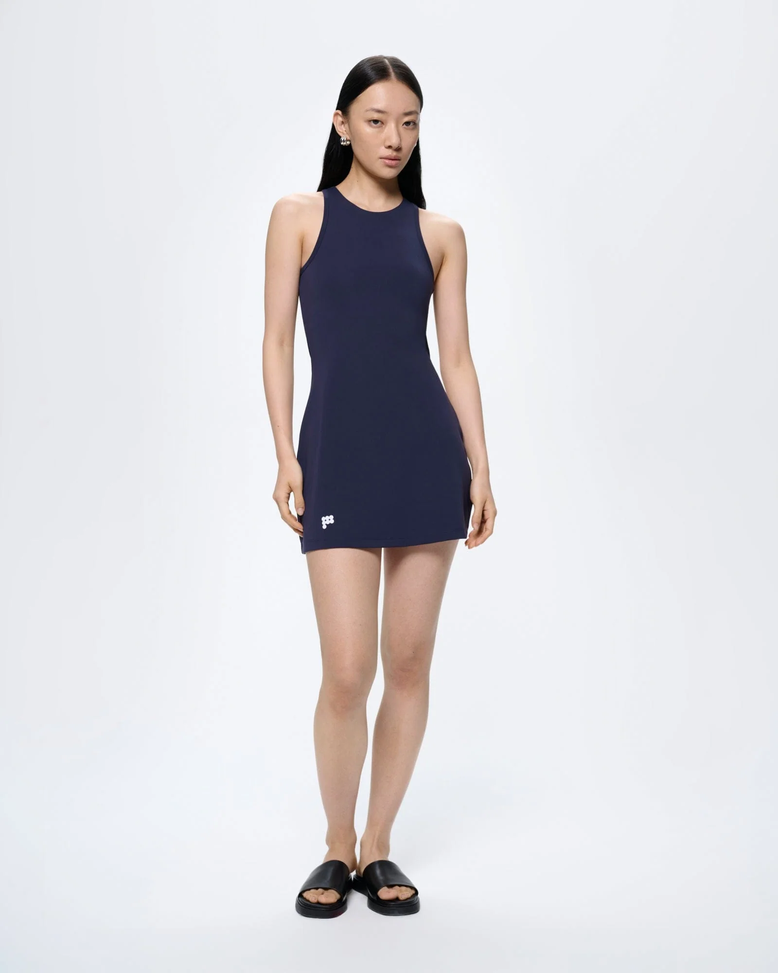 Womens Court Side Dress—Granite Navy - Image 4