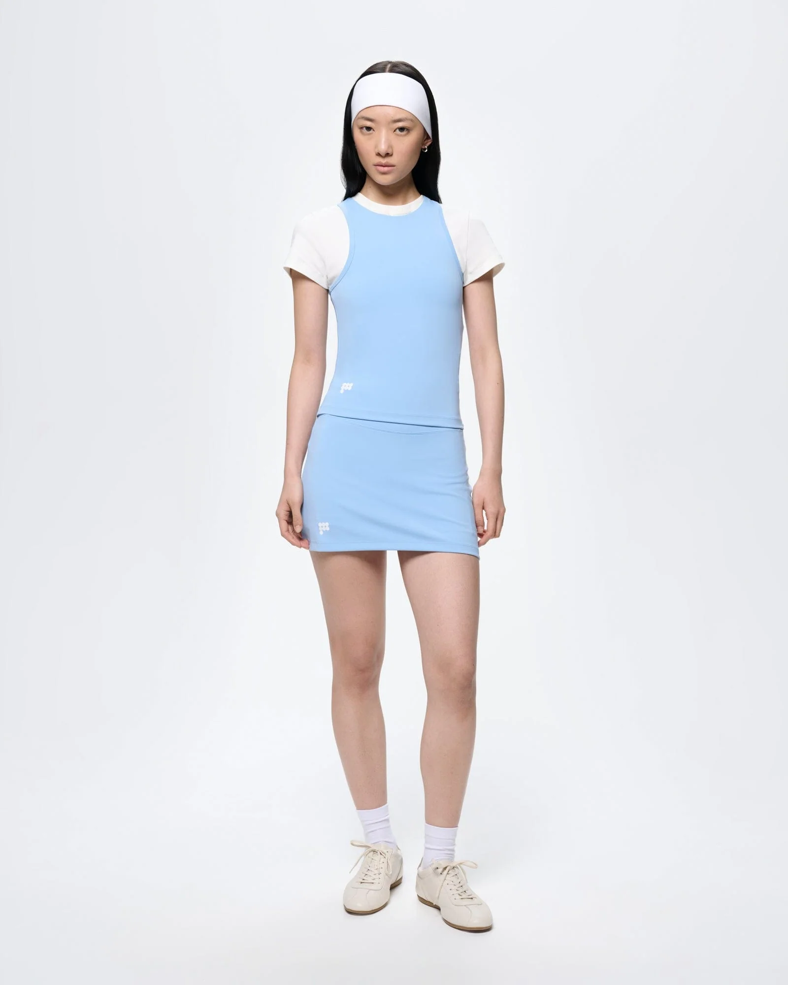 Womens Court Side Tank Top—Dewdrop Blue - Image 3