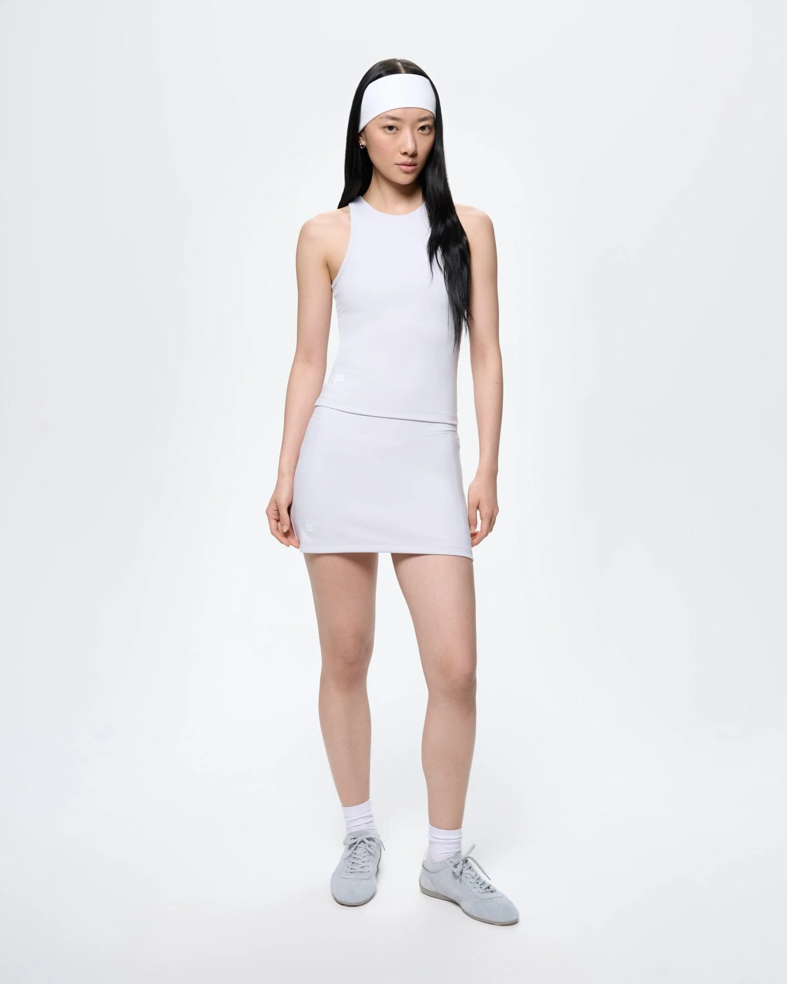 Womens Court Side Tank Top—Ice Grey - Image 3