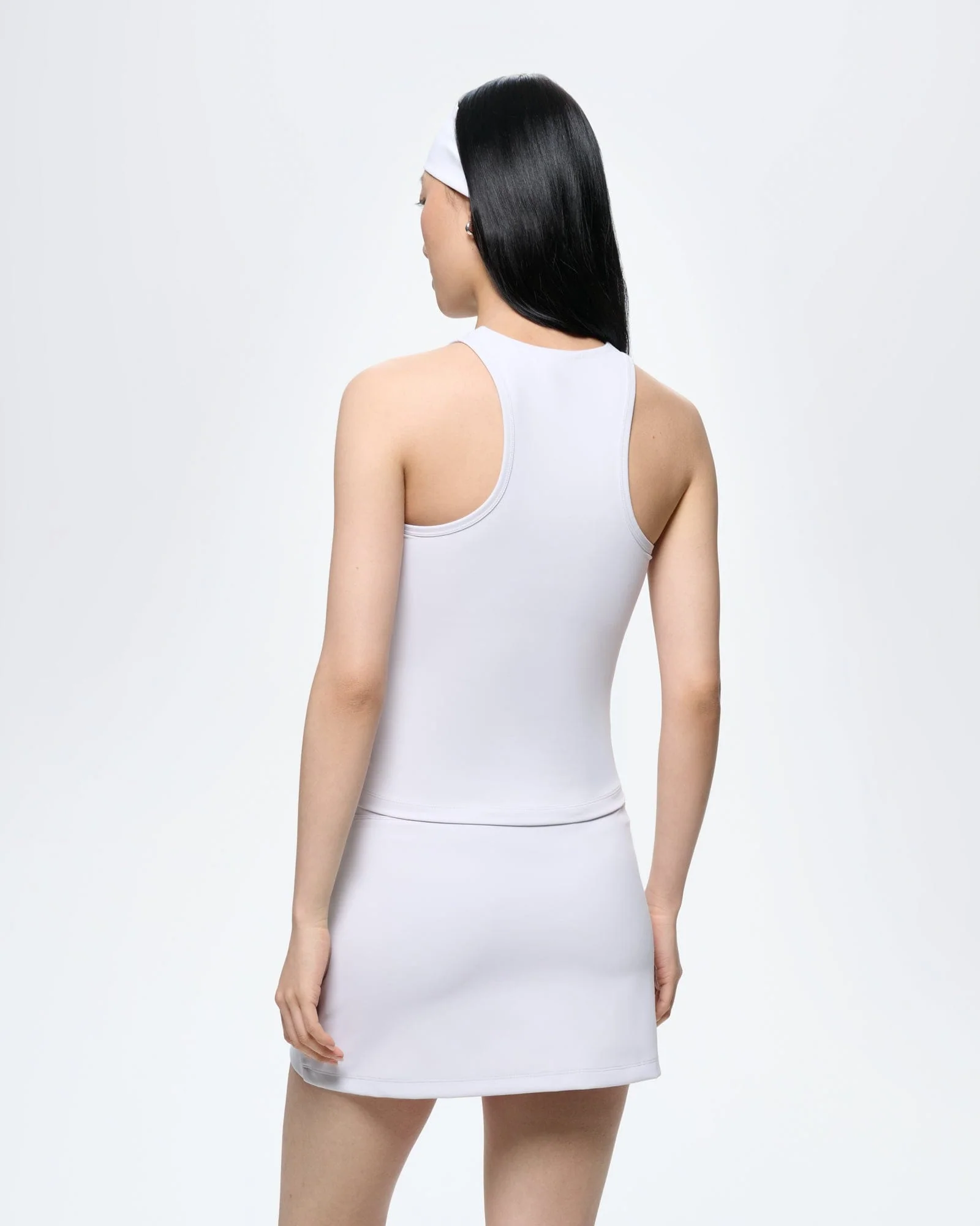 Womens Court Side Tank Top—Ice Grey - Image 5