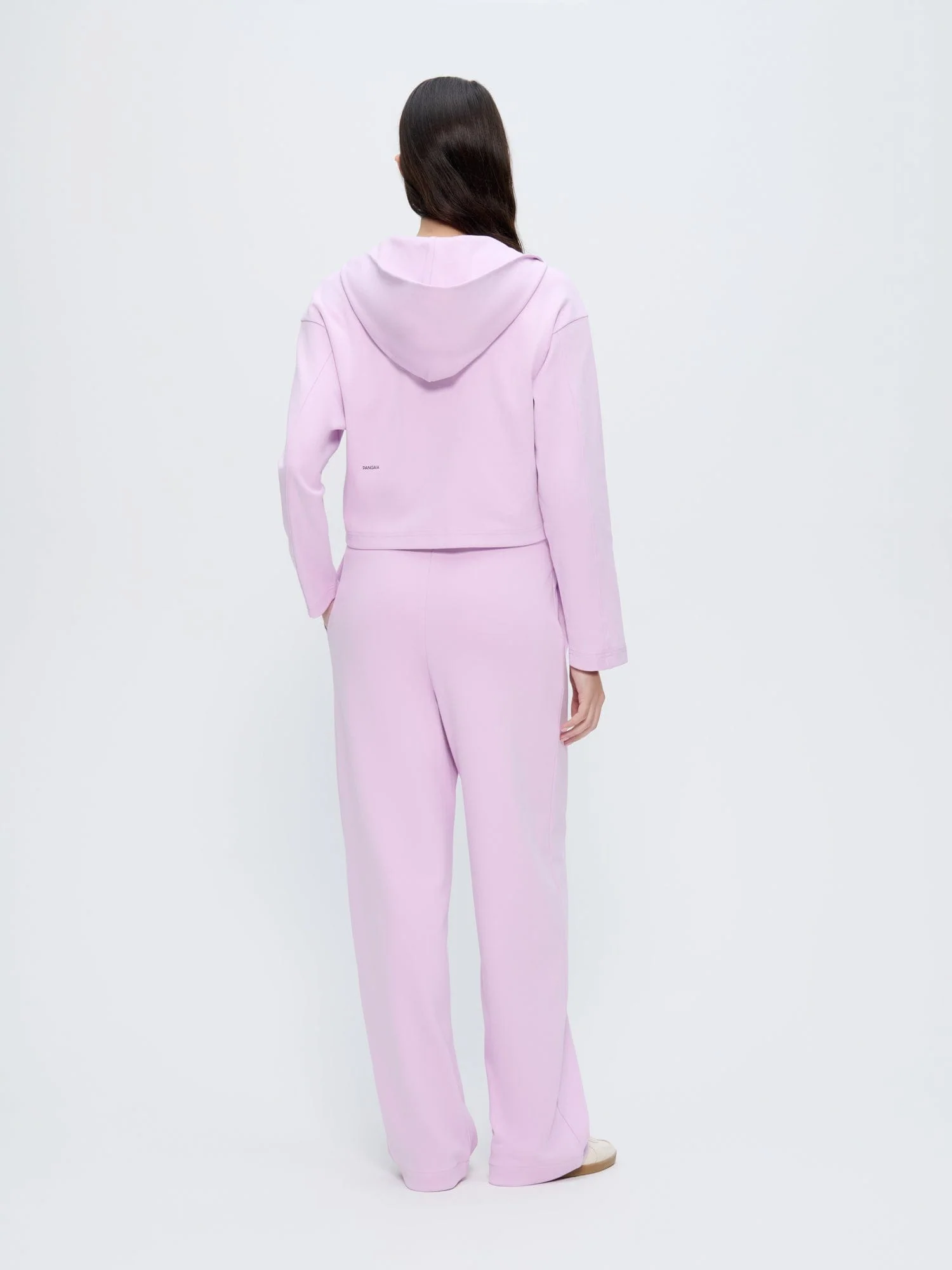 Womens Double Jersey Pleated Trousers—Crocus Purple - Image 4
