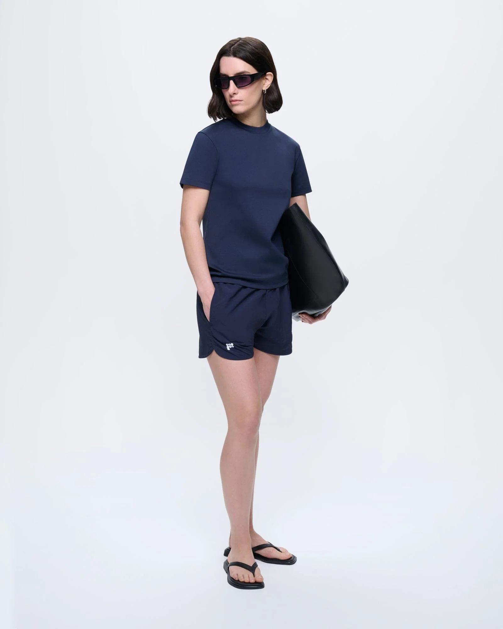 Womens Interlock T-Shirt—Granite Navy - Image 3