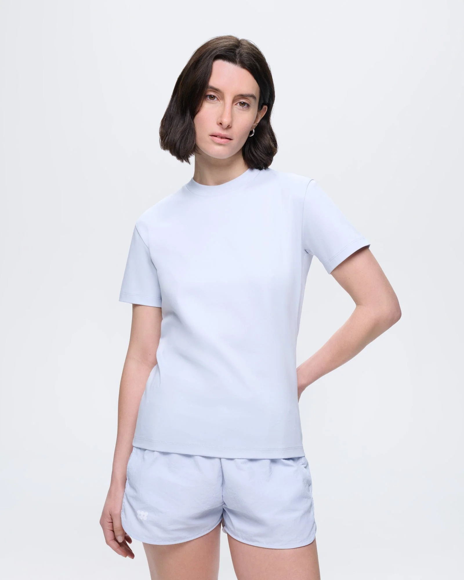 Womens Interlock T-Shirt—Ice Grey