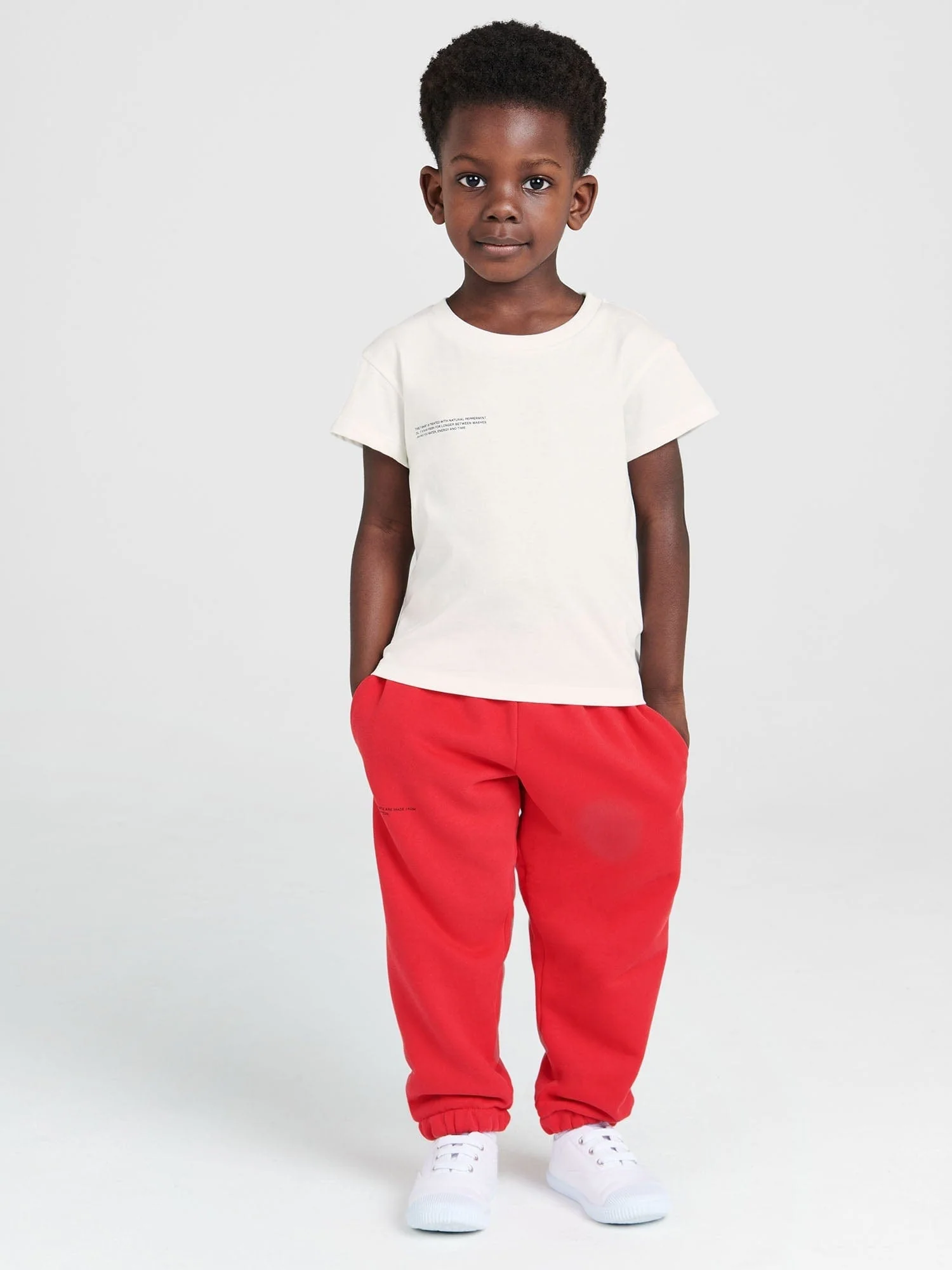 Kids' 365 Midweight T-shirt—off-white - Image 3