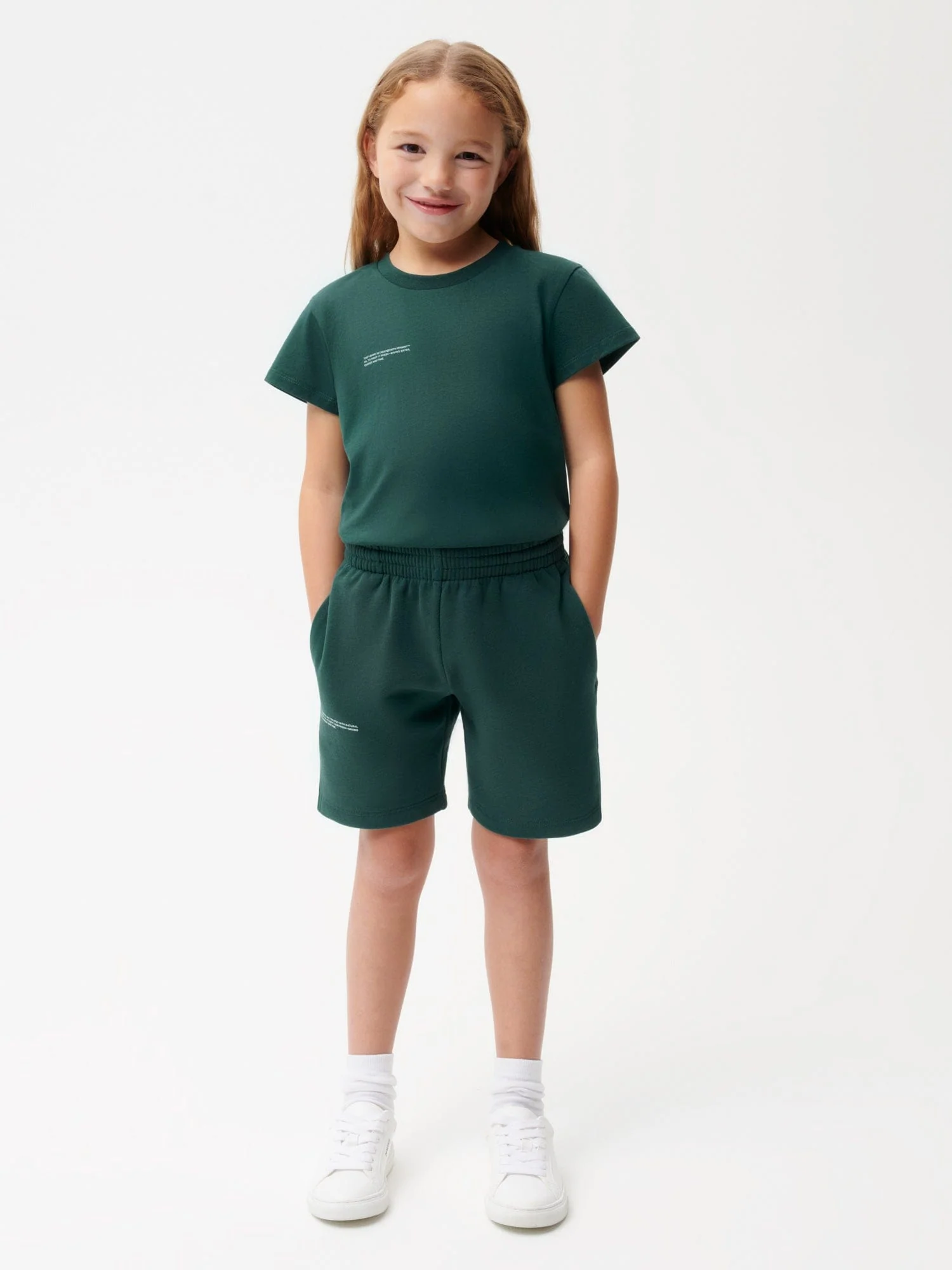 Kids' 365 Midweight Long Shorts—foliage green - Image 2