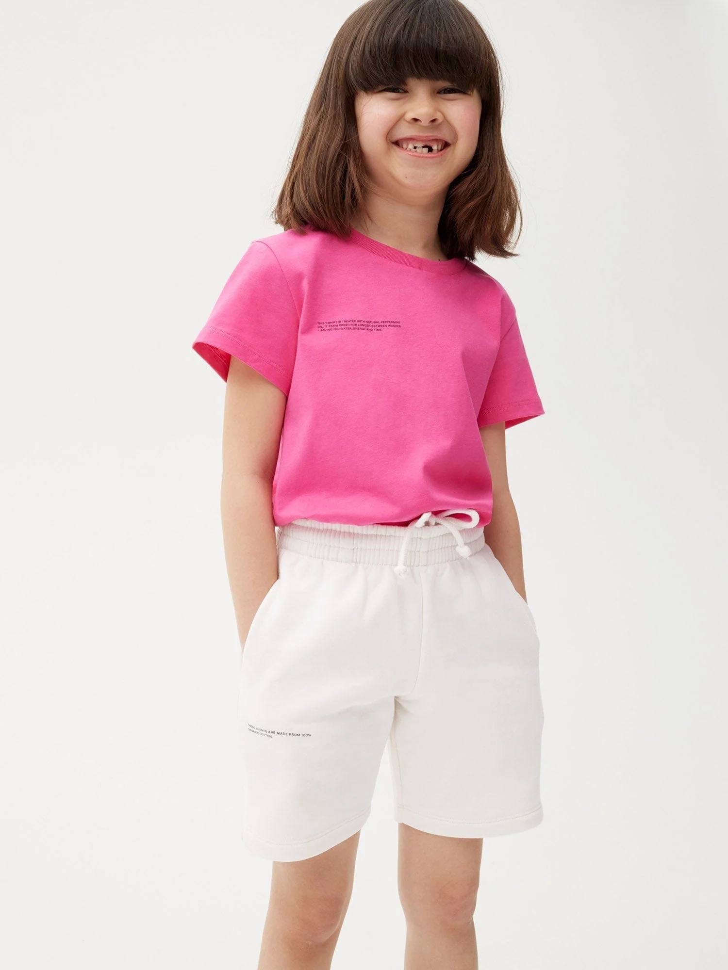 Kids' 365 Midweight Long Shorts—off-white - Image 3