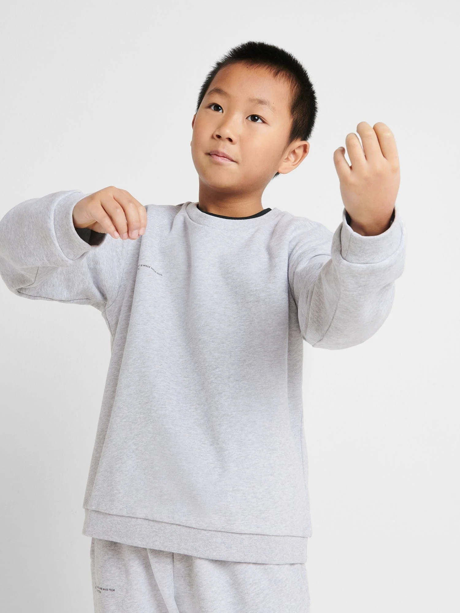 Kids' 365 Midweight Sweatshirt—grey marl - Image 3
