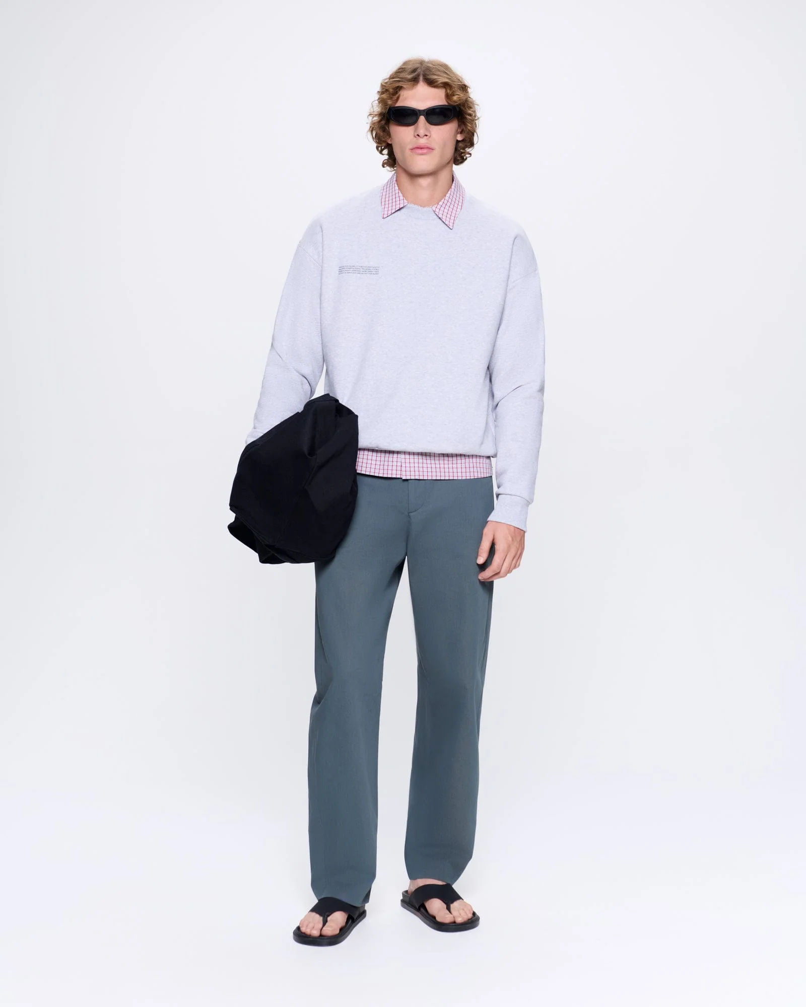 Mens 365 Heavyweight Sweatshirt—grey marl - Image 3