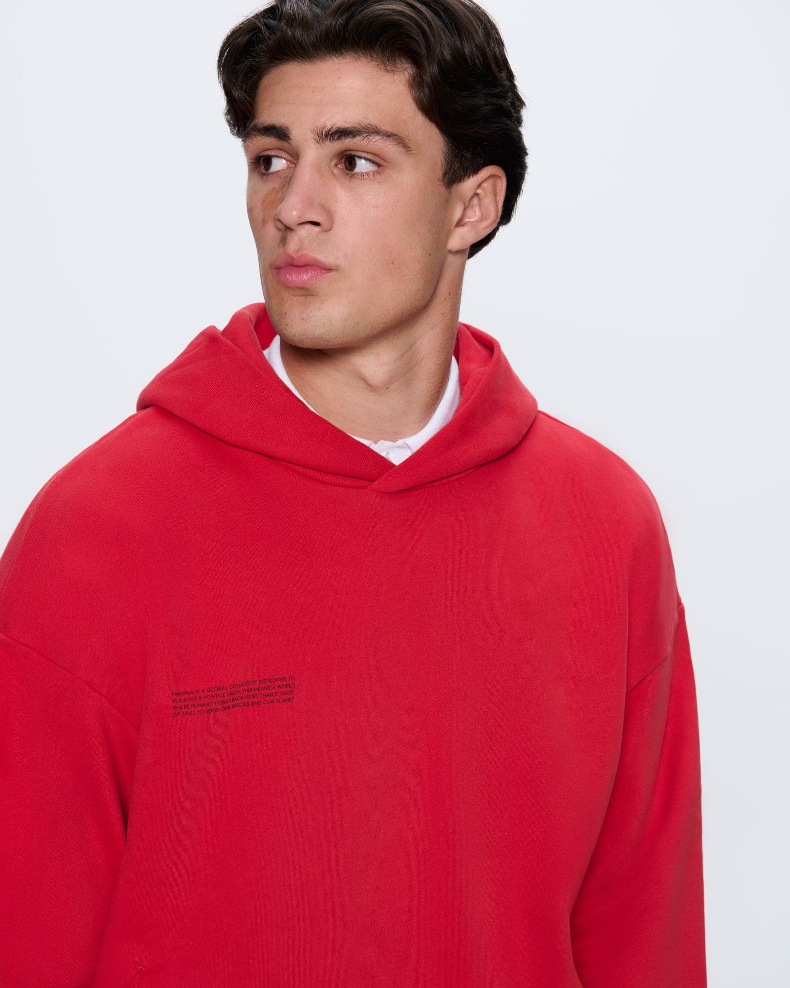 Mens 365 Midweight Hoodie—Goji red - Image 4