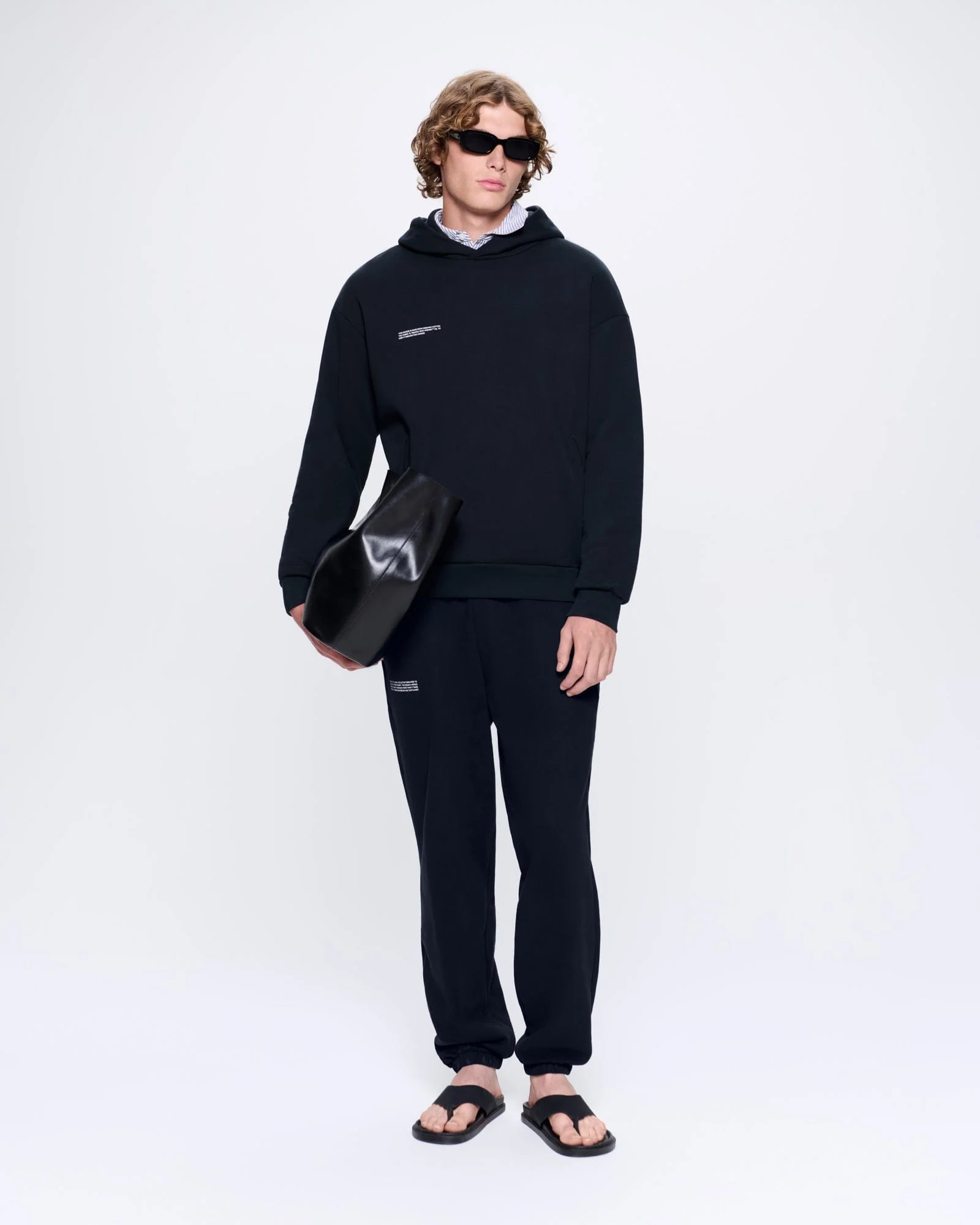 Mens 365 Midweight Hoodie—black - Image 3