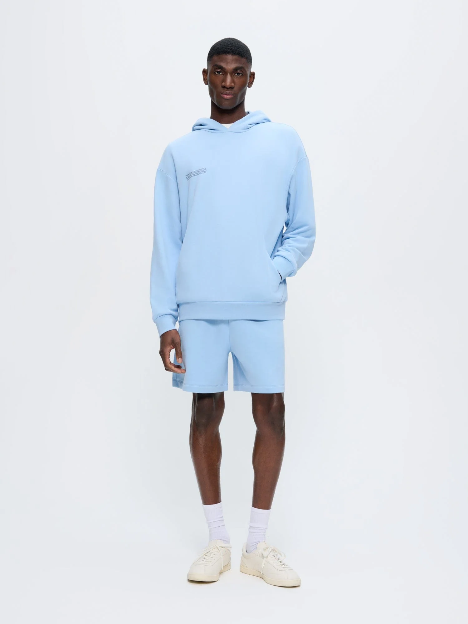 Mens 365 Midweight Hoodie—Dewdrop Blue - Image 3