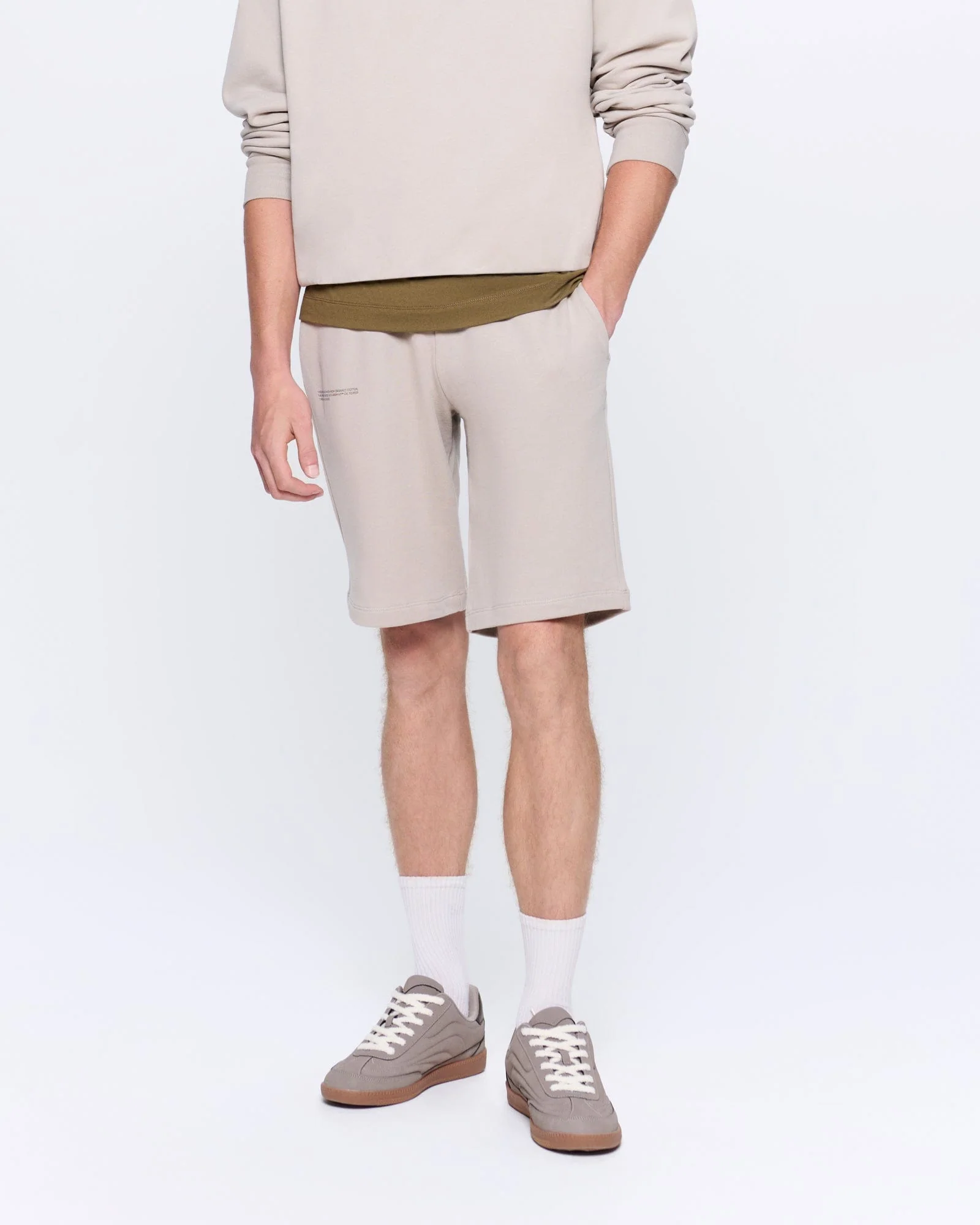 Mens 365 Midweight Long Shorts—stone - Image 3