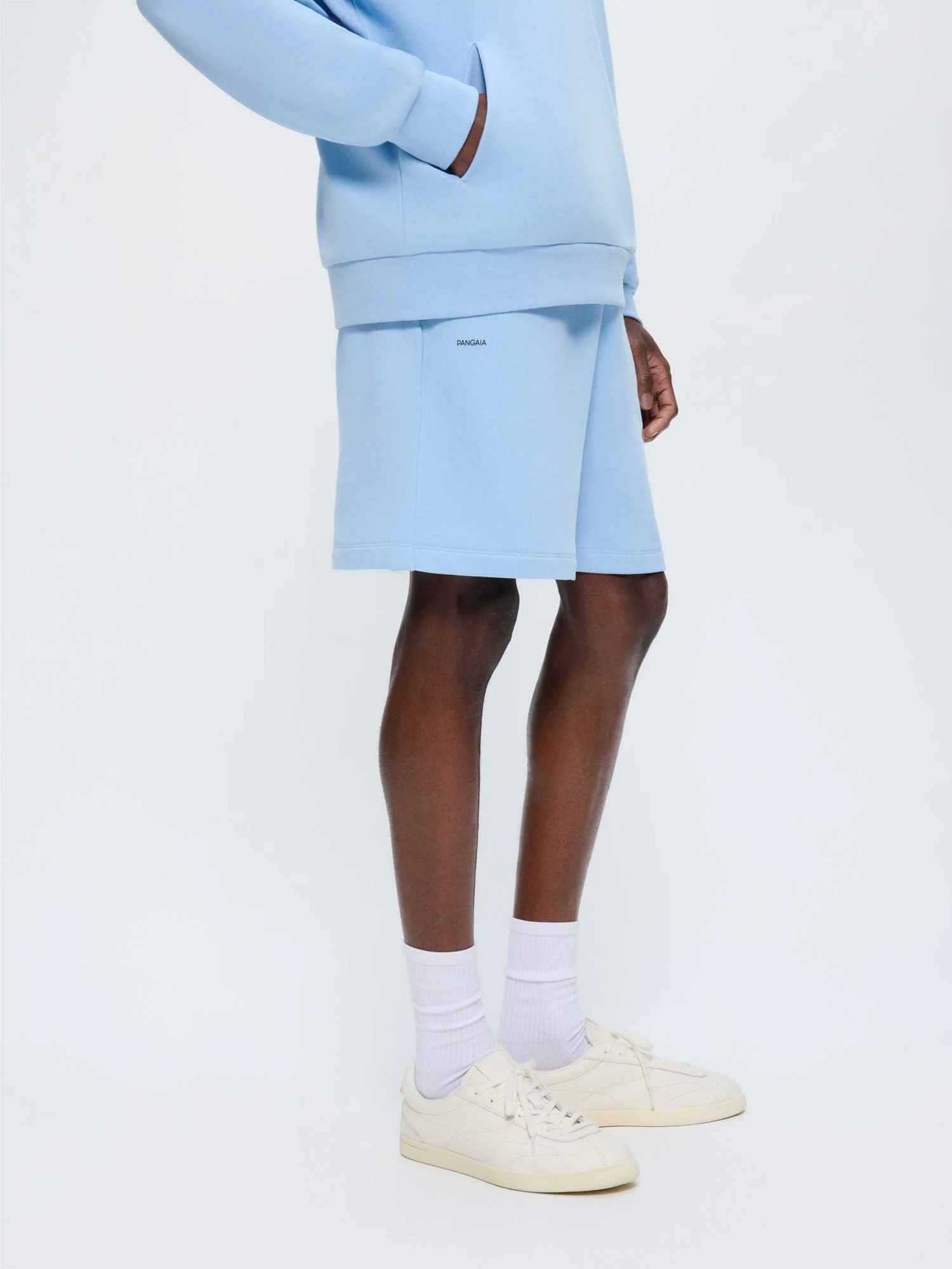 Mens 365 Midweight Mid Length Shorts—Dewdrop Blue - Image 3