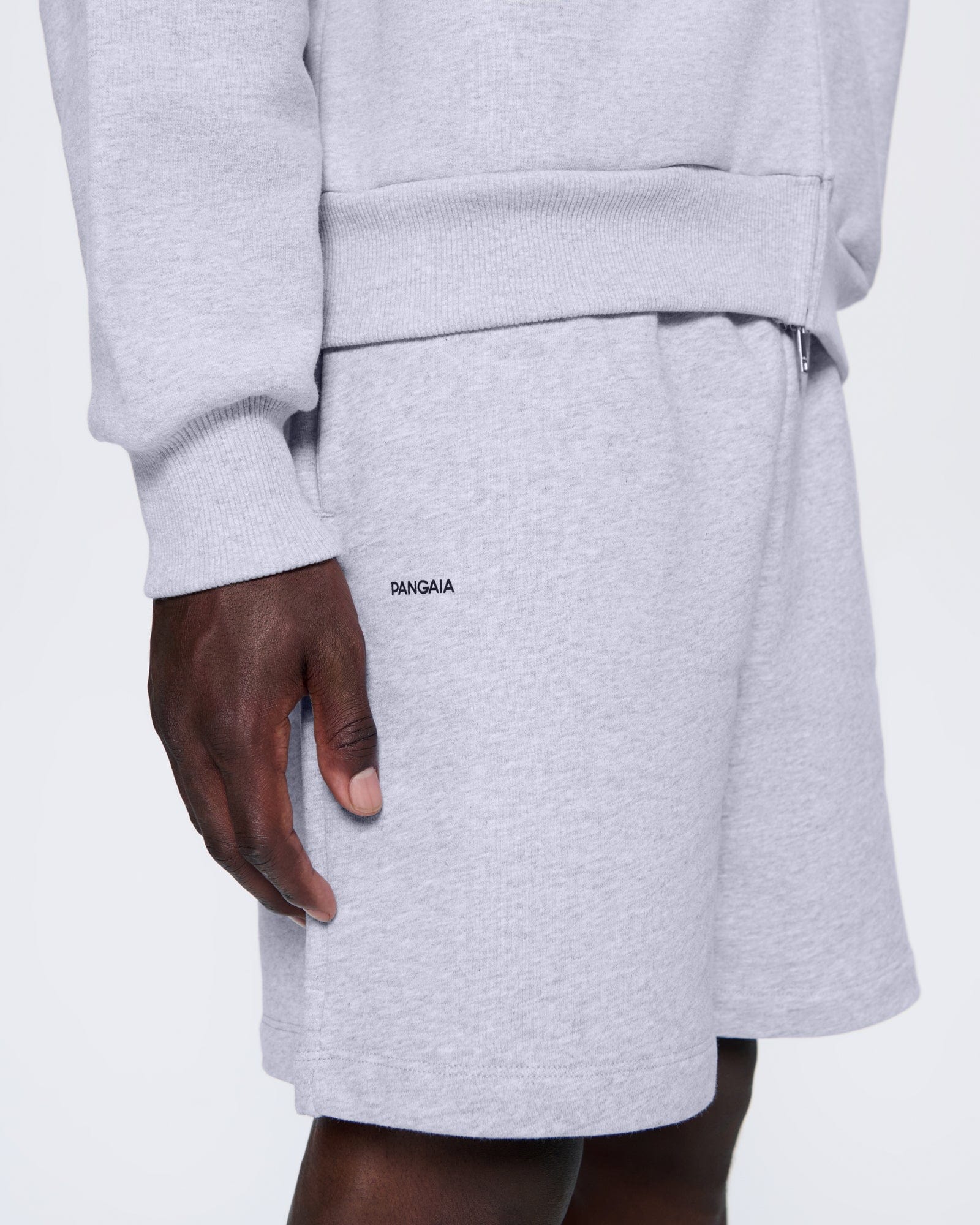 Mens 365 Midweight Mid Length Shorts—grey marl - Image 3