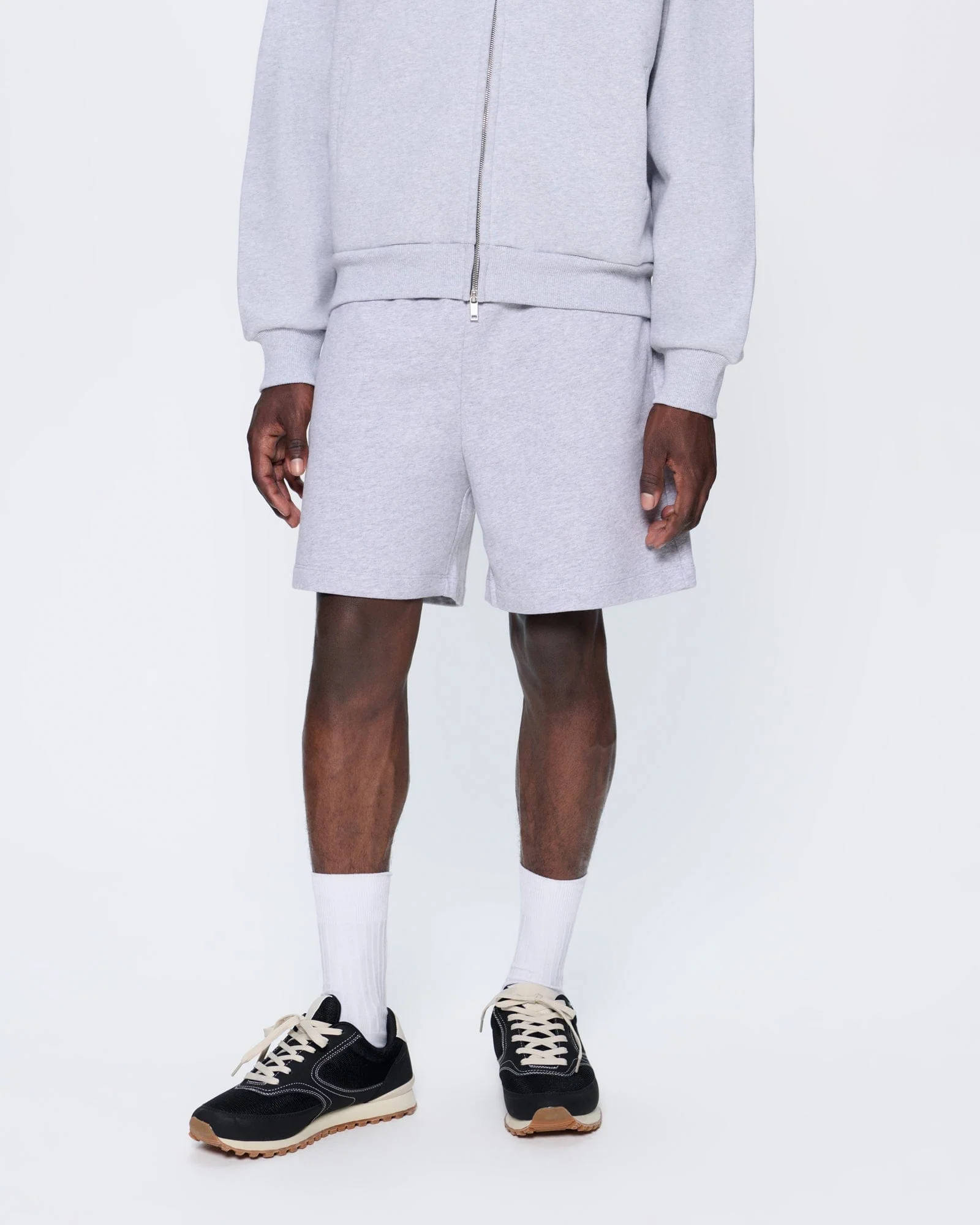 Mens 365 Midweight Mid Length Shorts—grey marl - Image 4