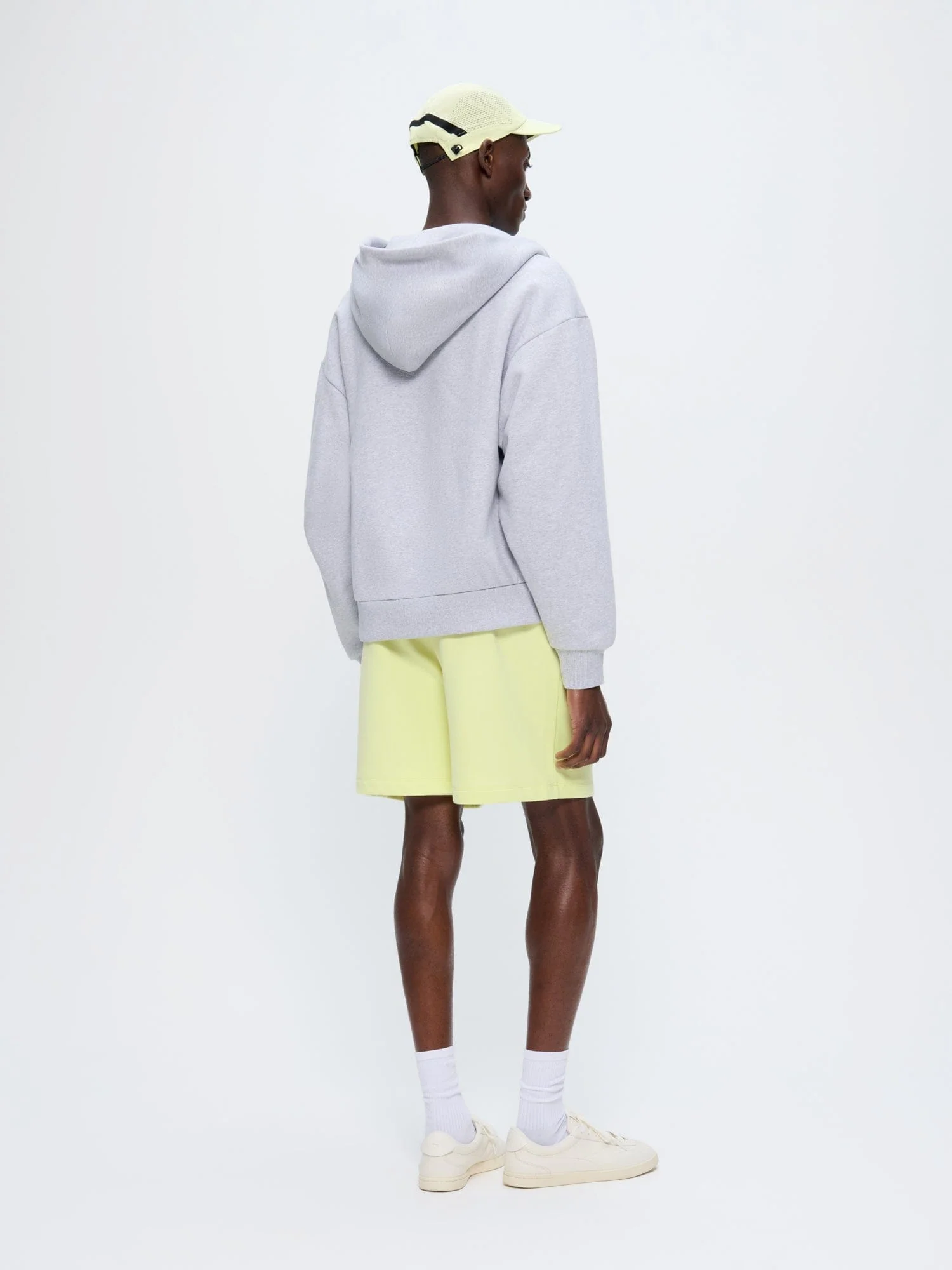 Mens 365 Midweight Mid Length Shorts—Soft Lime - Image 5