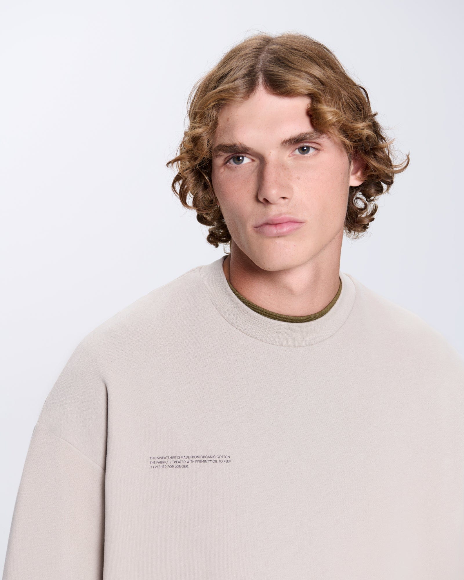 Mens 365 Midweight Sweatshirt—stone - Image 5