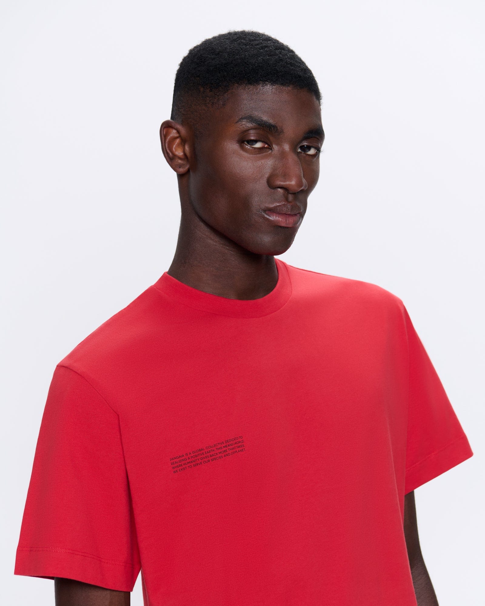Mens 365 Midweight T-shirt—Goji red - Image 4