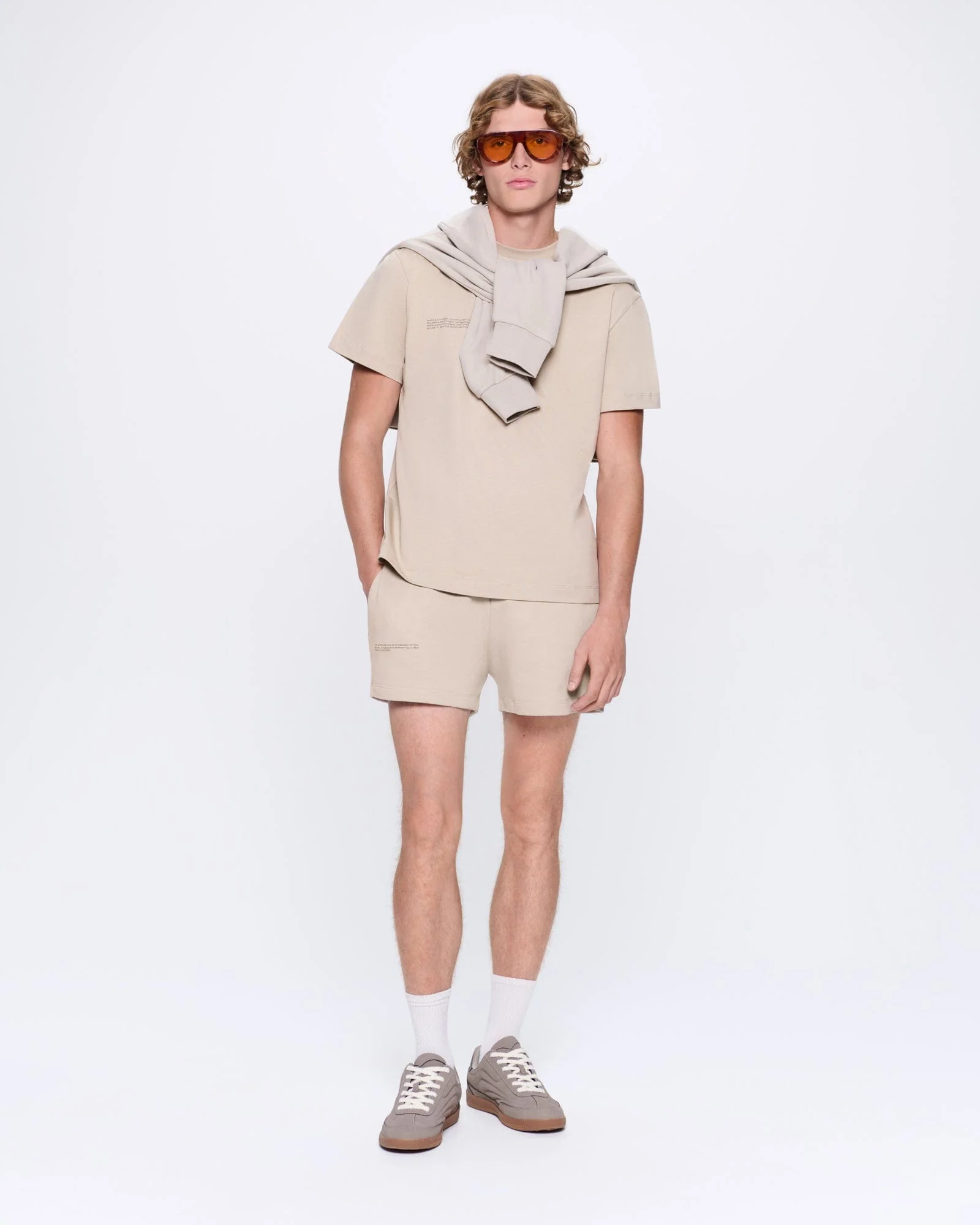 Mens 365 Midweight T-shirt—Stone - Image 3