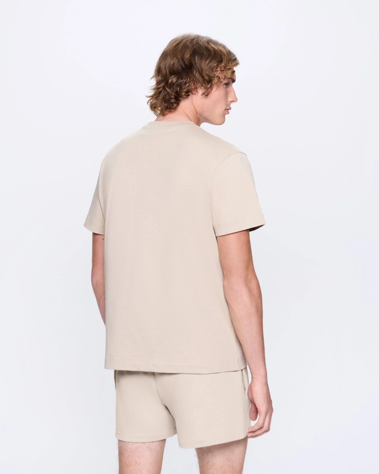 Mens 365 Midweight T-shirt—Stone - Image 4