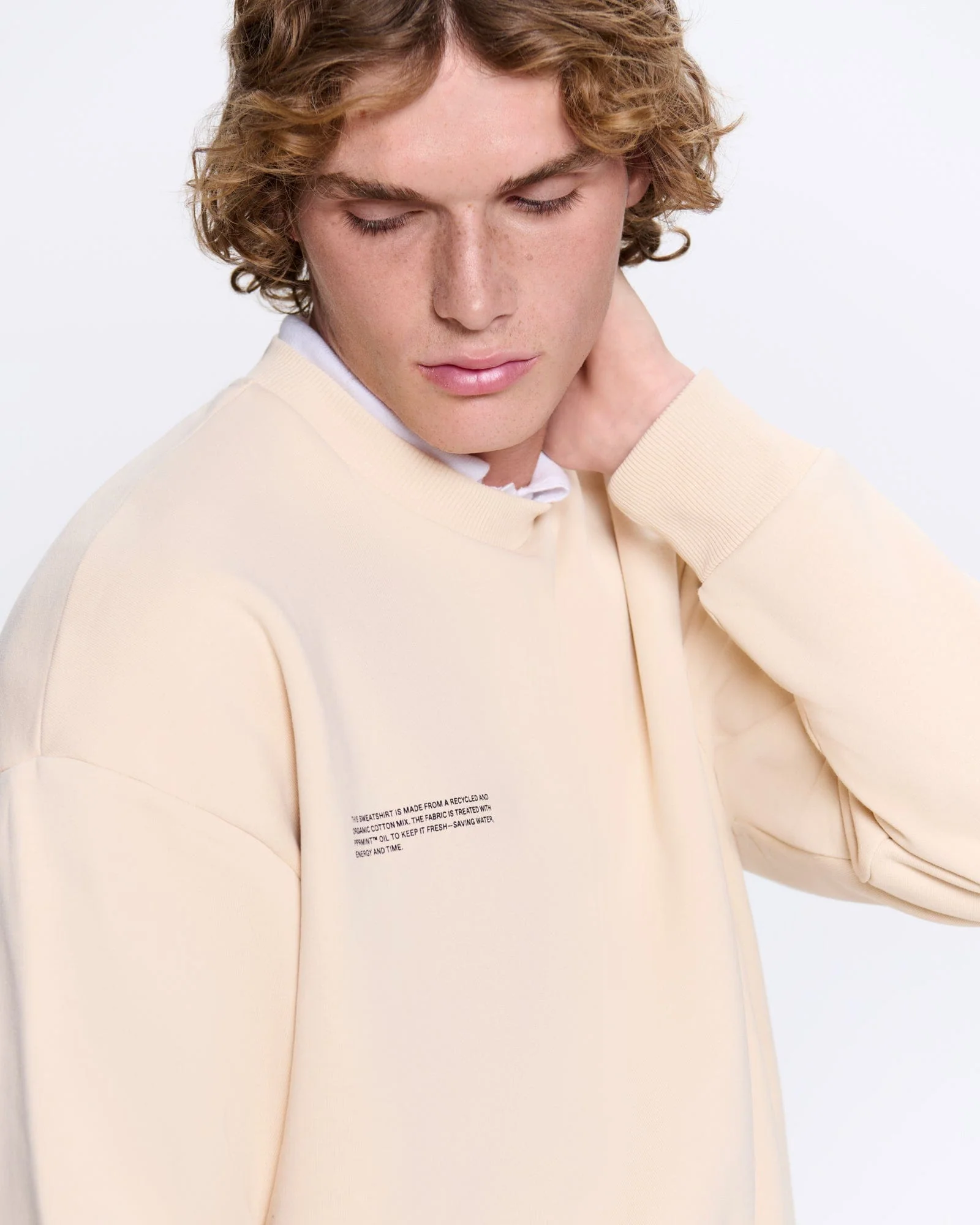 Mens 365 Heavyweight Sweatshirt—sand - Image 4