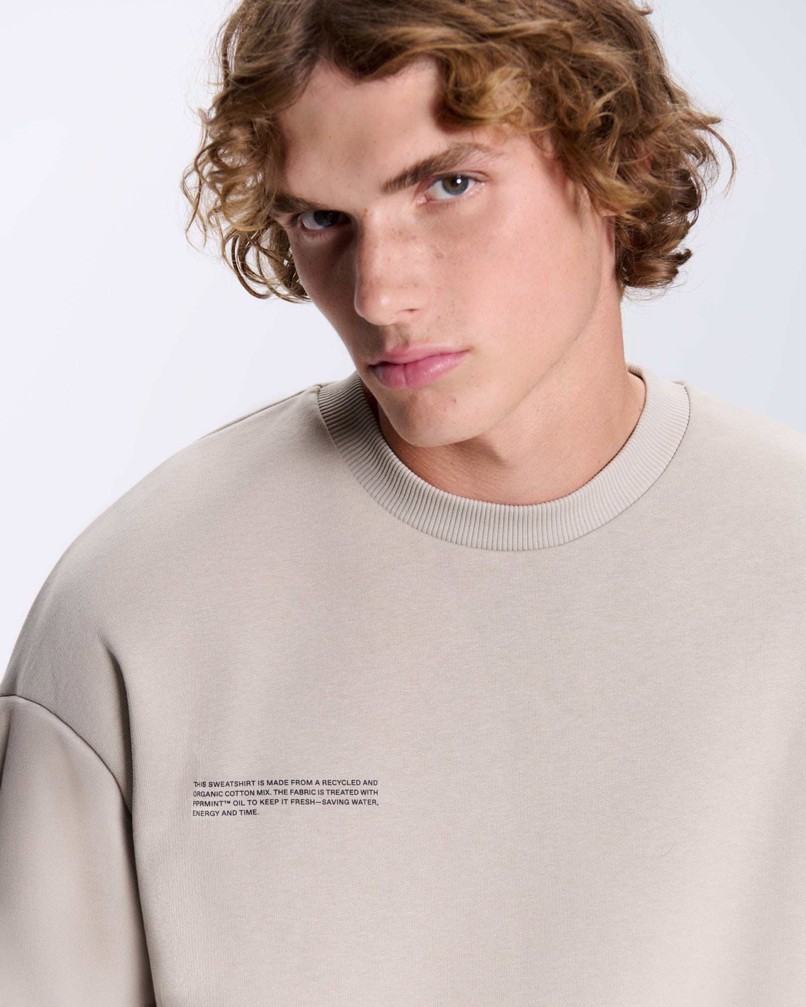 Mens 365 Heavyweight Sweatshirt—stone - Image 4
