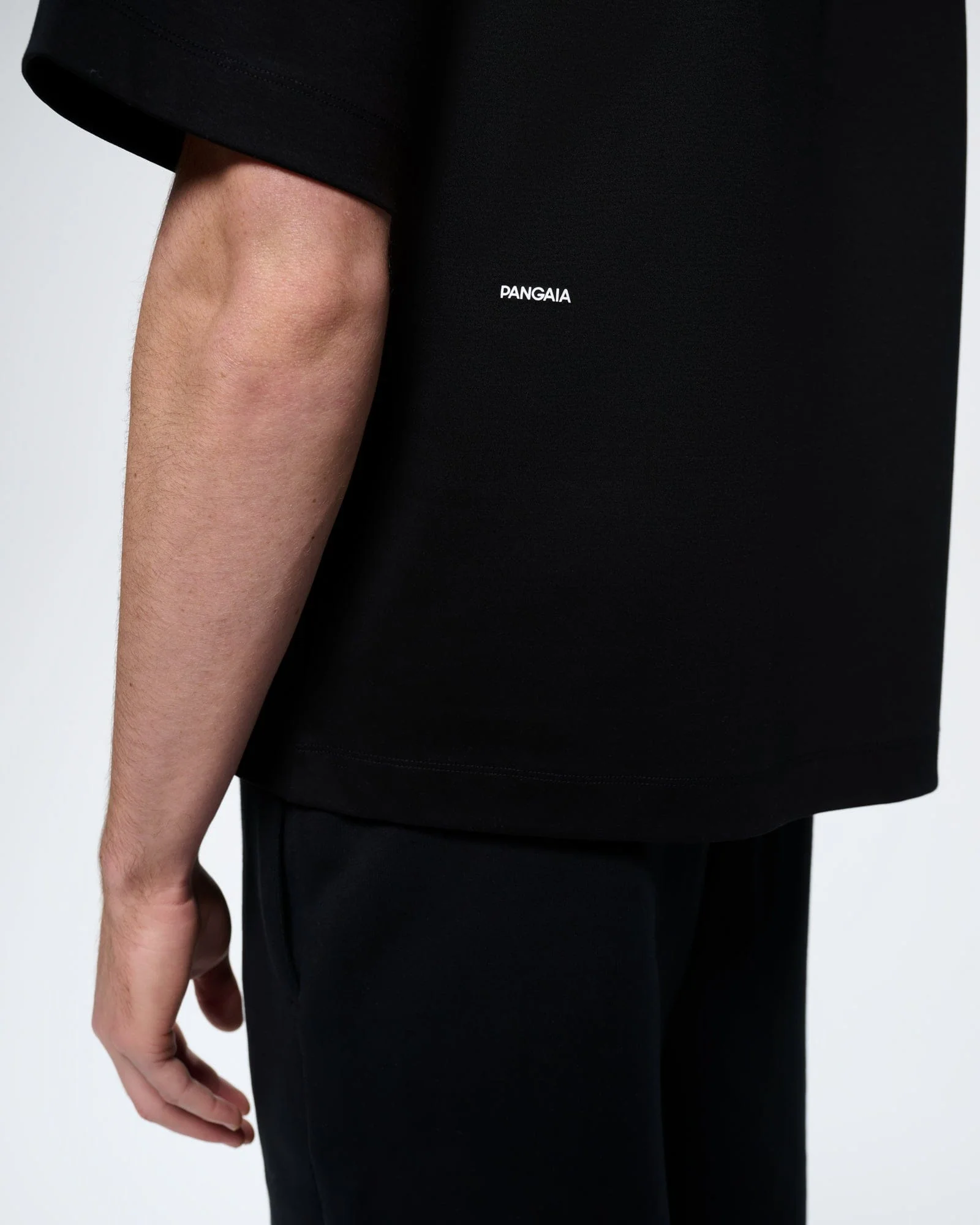 Mens Interlock Oversized T-Shirt—Black - Image 4