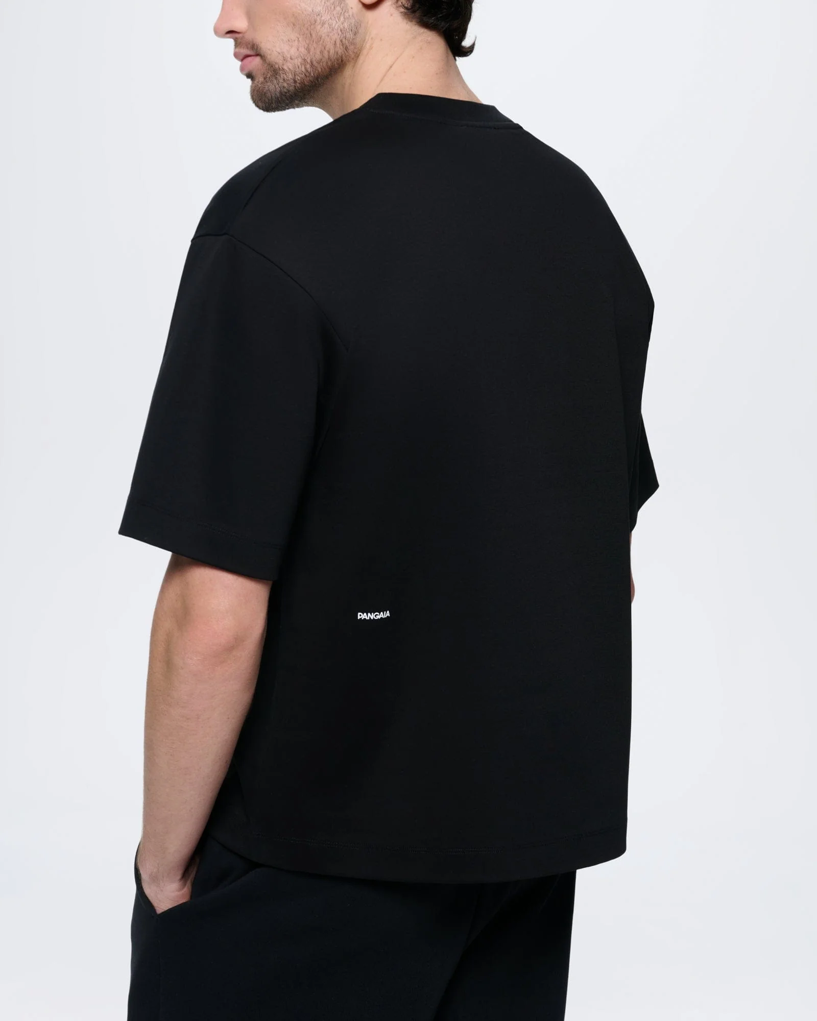 Mens Interlock Oversized T-Shirt—Black - Image 5