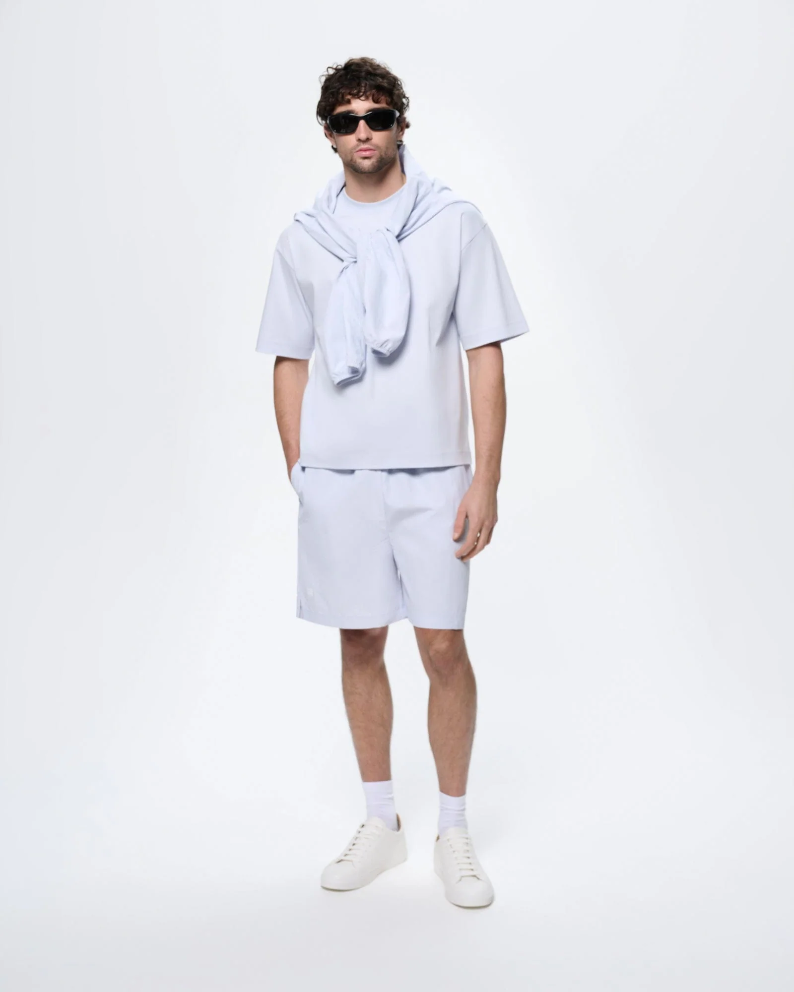 Mens Interlock Oversized T-Shirt—Ice Grey - Image 3
