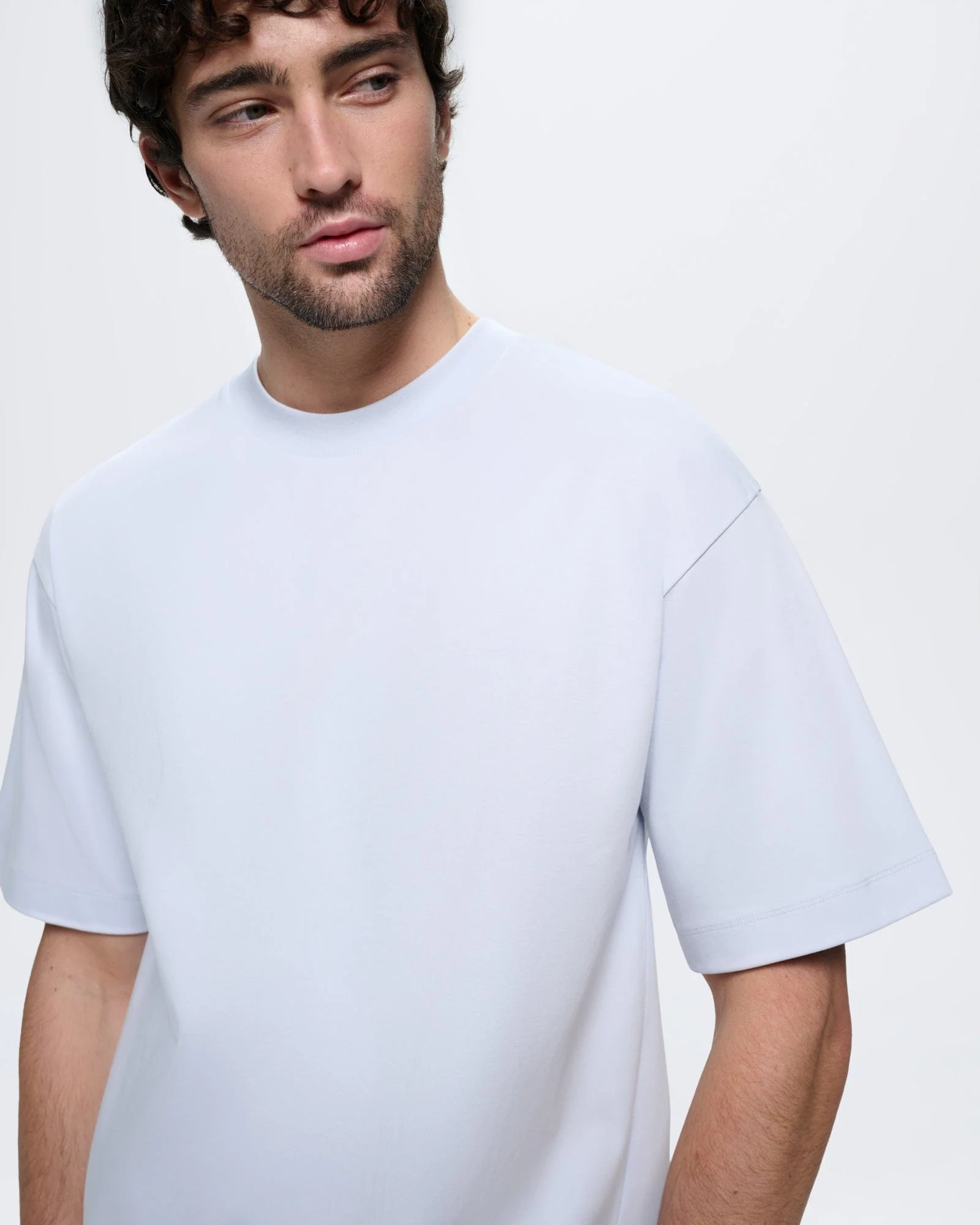 Mens Interlock Oversized T-Shirt—Ice Grey - Image 4