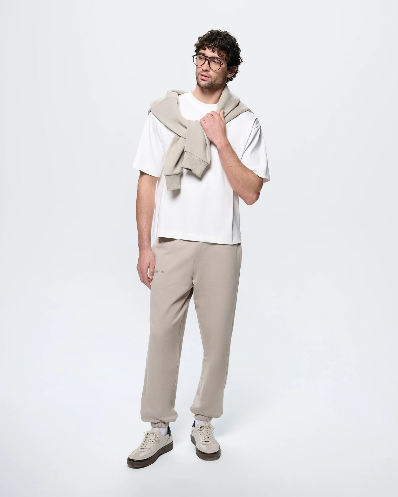 Mens Interlock Oversized T-Shirt—Off-White - Image 3
