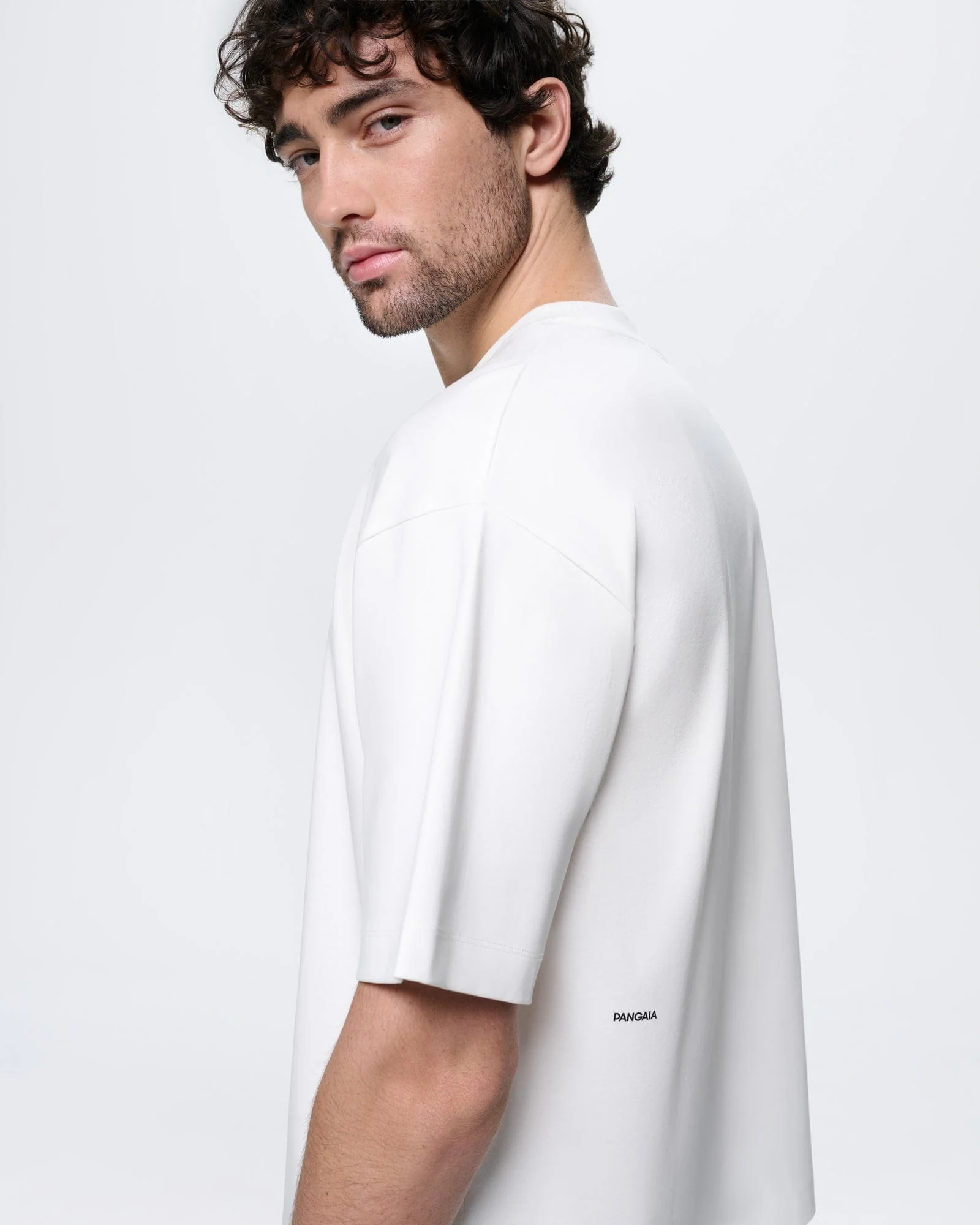 Mens Interlock Oversized T-Shirt—Off-White - Image 4