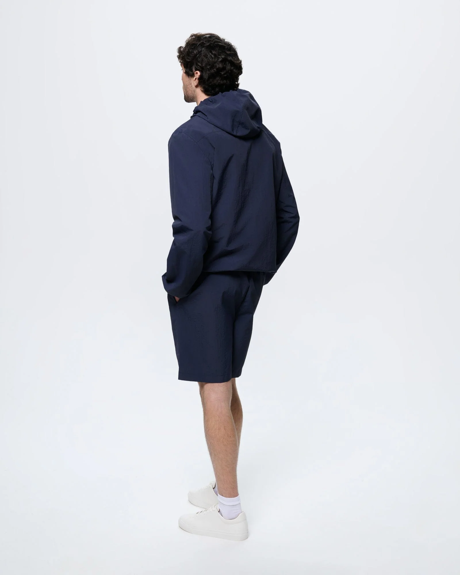 Mens Recycled Nylon Shorts—Granite Navy - Image 5