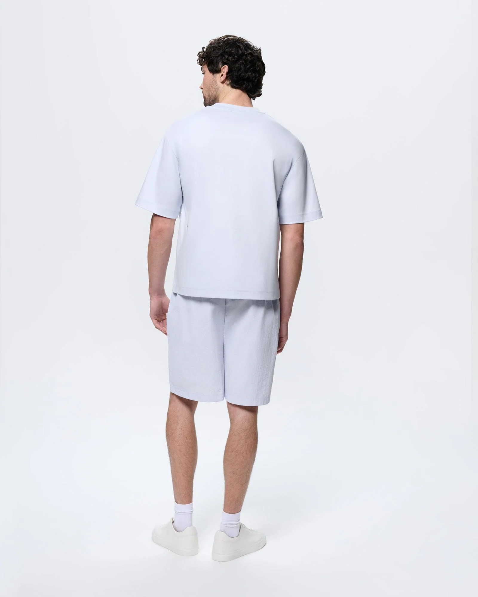 Mens Recycled Nylon Shorts—Ice Grey - Image 5