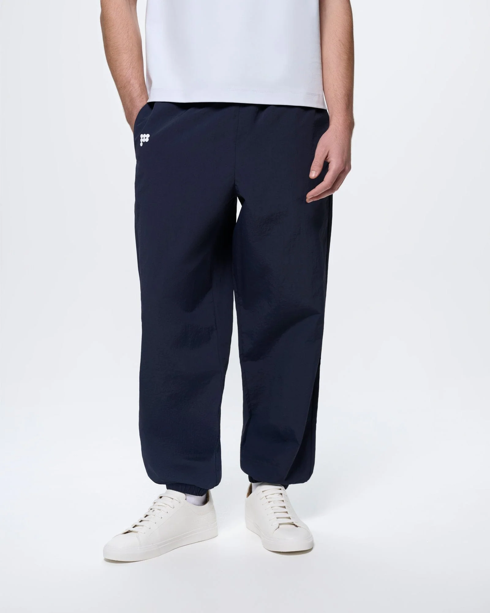 Mens Recycled Nylon Track Pants—Granite Navy - Image 3