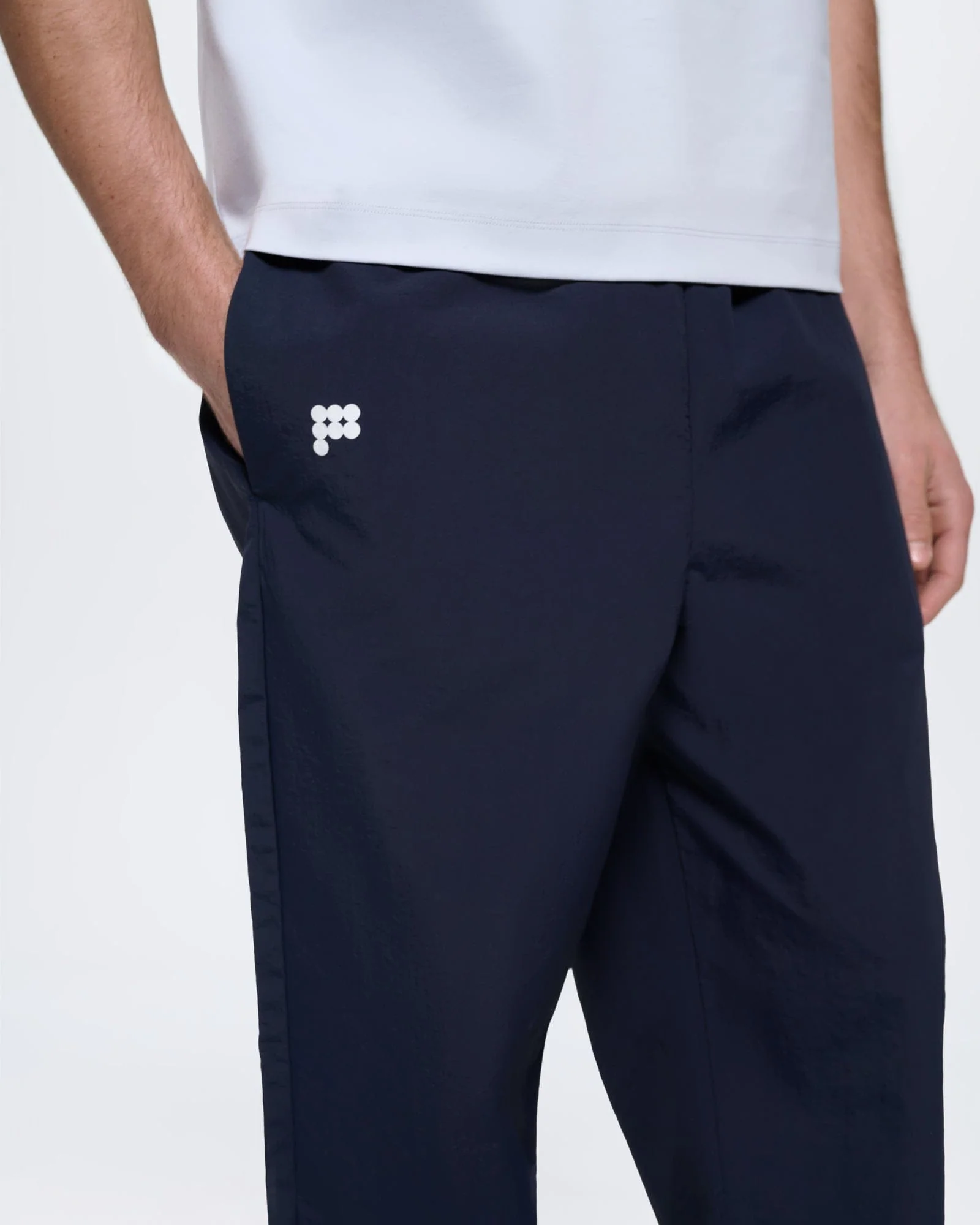 Mens Recycled Nylon Track Pants—Granite Navy - Image 4