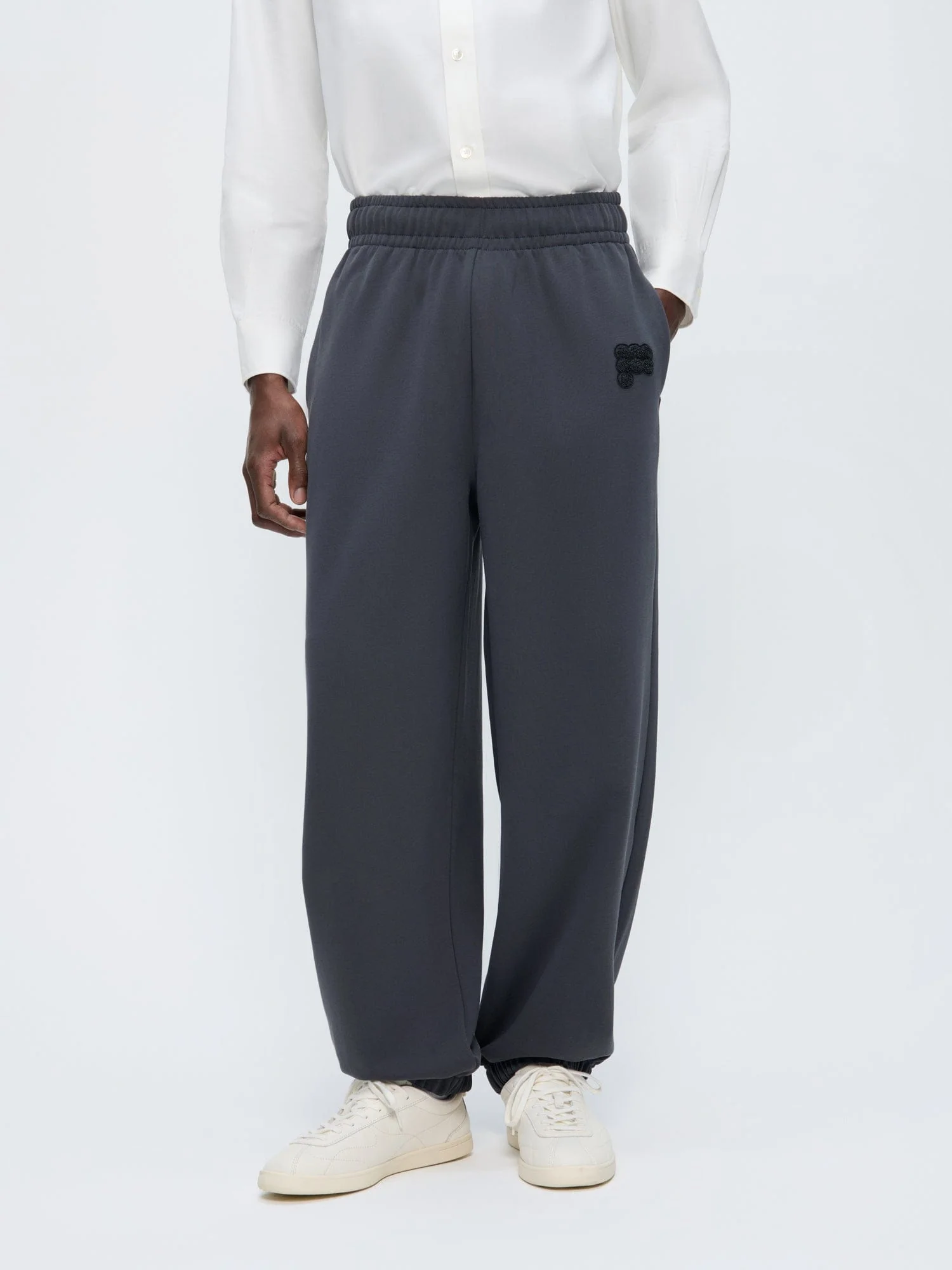 Mens Track Pants—Smoked Black - Image 3